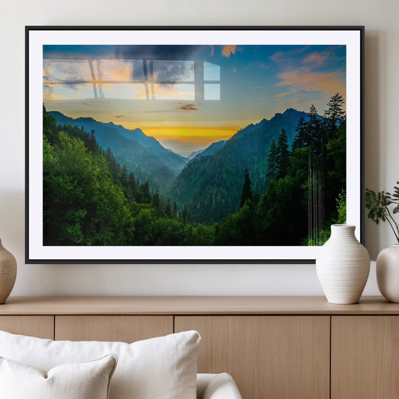 MGC-FP-36x24 - Green Forest Wall Art Canvas Print