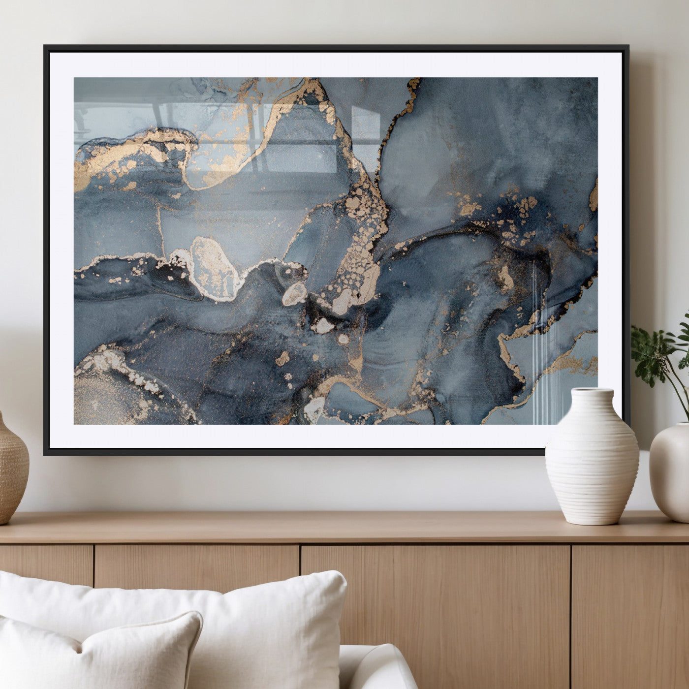 MGC-FP-36x24 - Multipanel Marble Fluid Effect Wall Art Abstract Canvas Wall Art Print