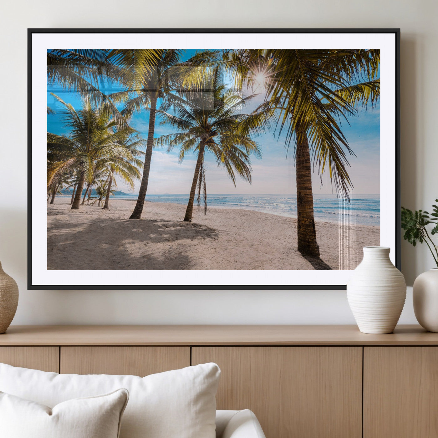 -Palm Beach Tropical Island Wall Art Canvas Print