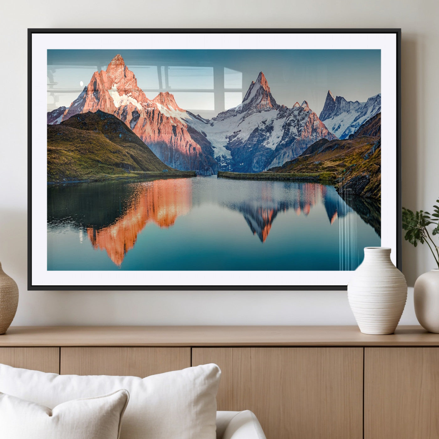 MGC-FP-36x24 - Landscape Mountain and Lake View Wall Art Canvas Print