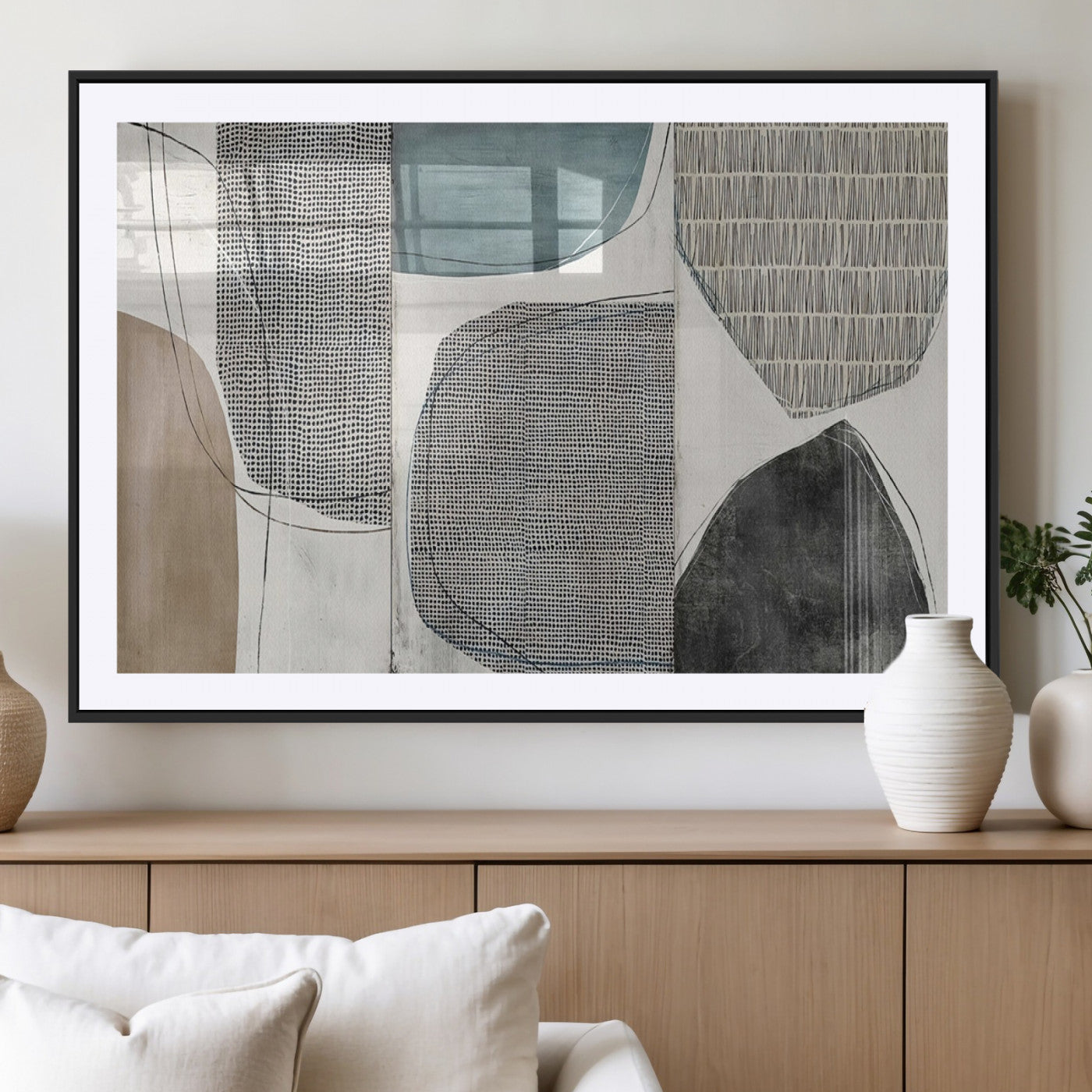 MGC-FP-36x24 - Canvas Print Wall Art Abstract Art Boho, Framed Boho Decor Canvas Print