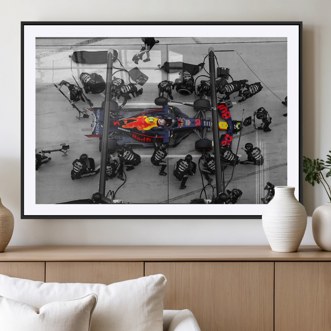 RedBull-MGC-FP-36x24_Black-RedBull Formula 1 Canvas Wall Art Print