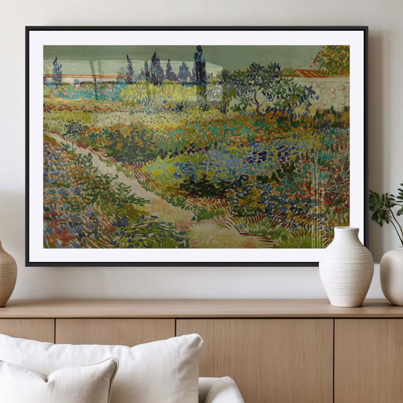 MGC-FP-36x24 - Vincent van Gogh Garden at Arles Wall Art Canvas Print
