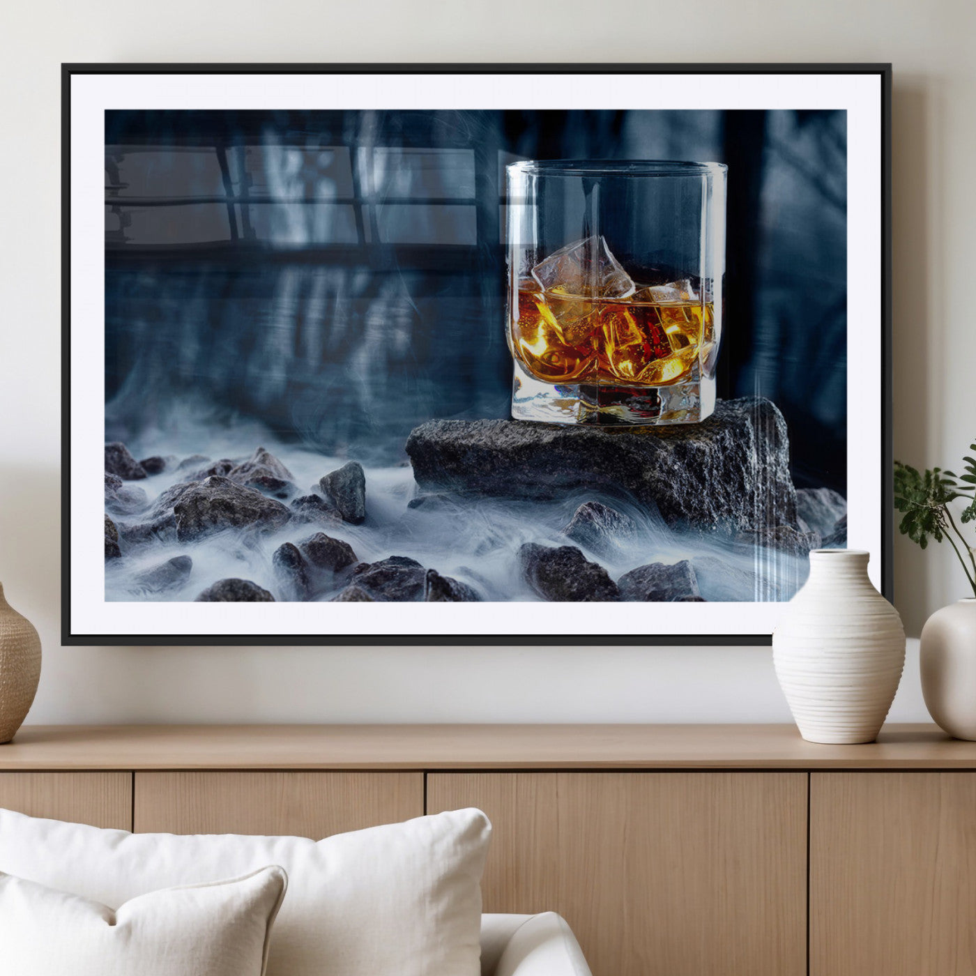 MGC-FP-36x24 - Whiskey Ice Wall Art Canvas Print