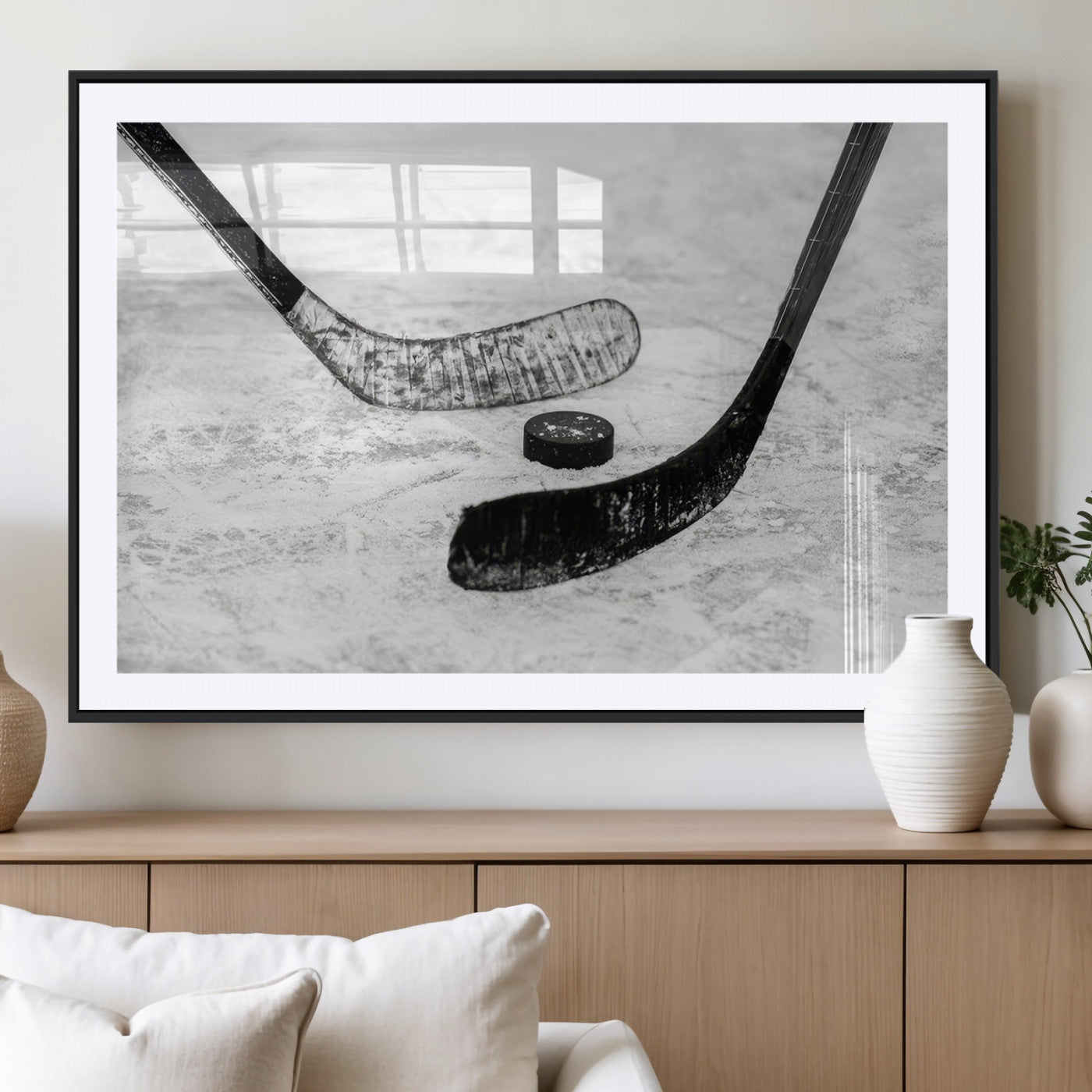MGC-FP-36x24 - Winter Ice Hockey Sport Canvas Wall Art Print - Hockey Wall Art Print