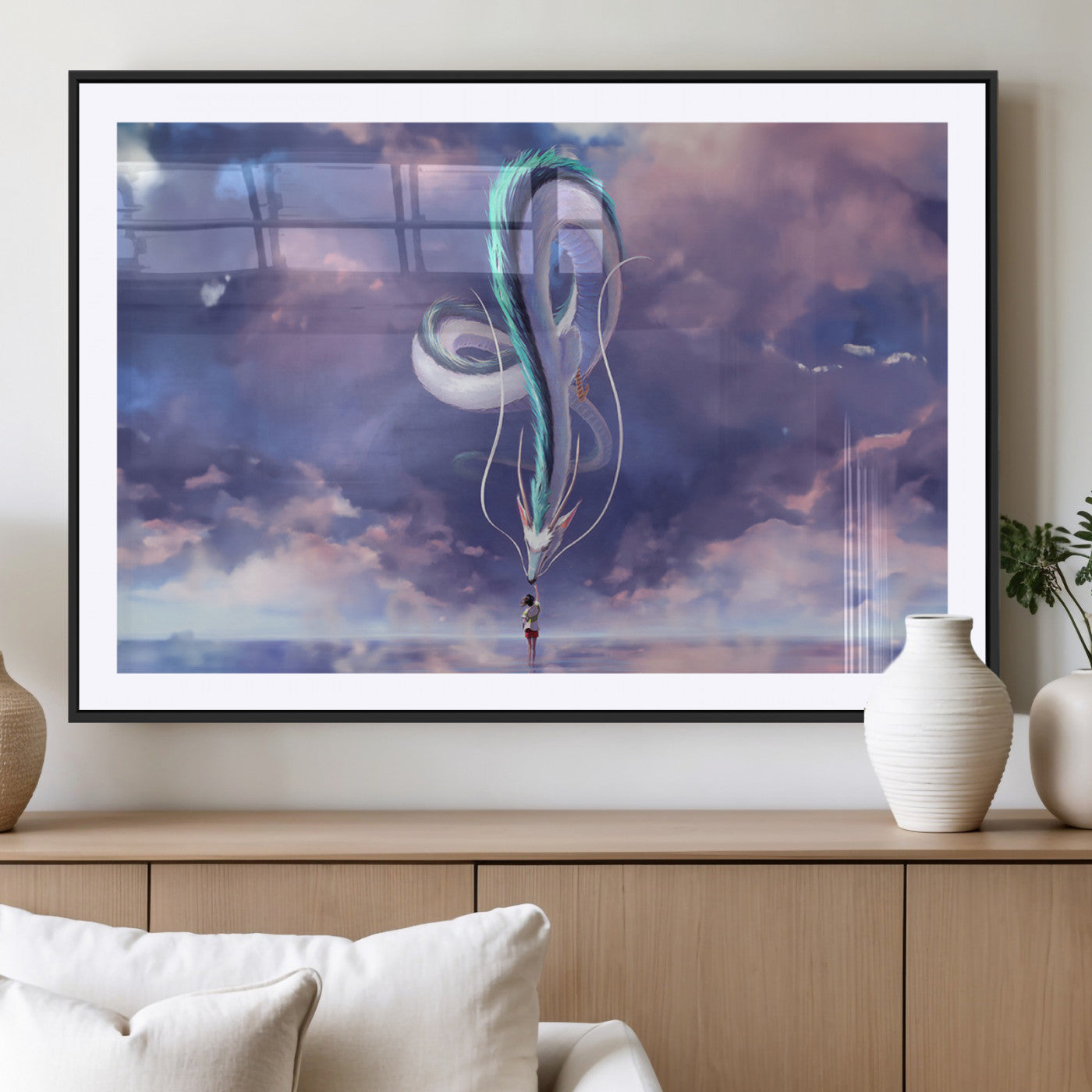 MGC-FP-36x24 - Spirited Away Haku and Chihiro Poster - Anime Lover - Hayao Miyazaki - Studio Ghibli Poster - Anime