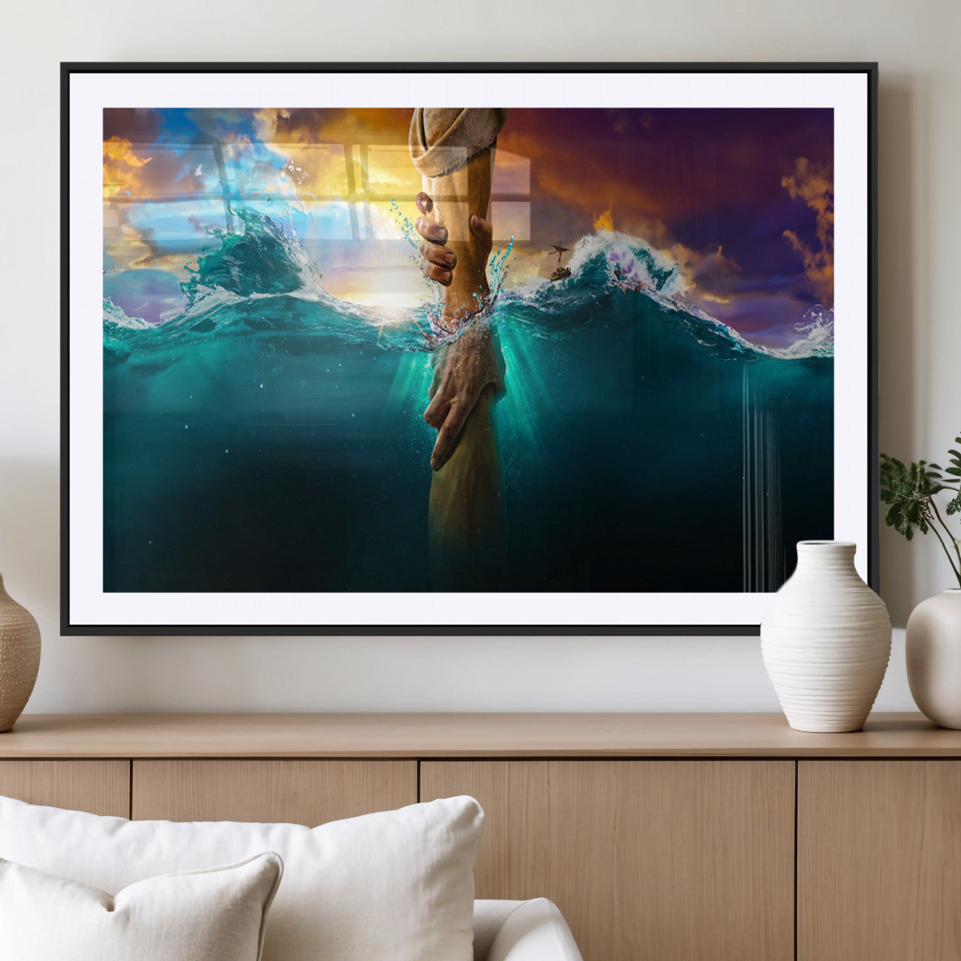 MGC-FP-36x24 - God Hand Wall Art Canvas Print