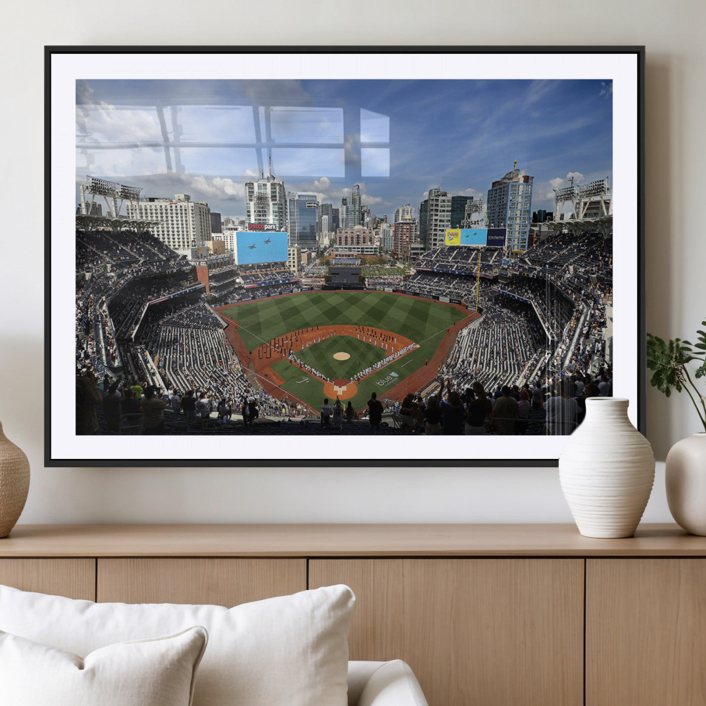 MGC-FP-36x24 - San Diego Padres Baseball Team Print - Petco Park Stadium Wall Art Canvas Print