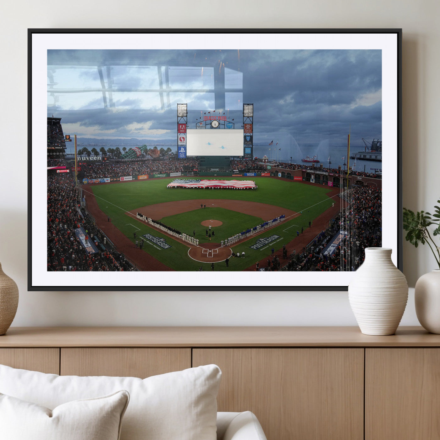 -Oracle Park San Francisco Giants Wall Art | Oracle Park Stadium Canvas Print| Large Framed Baseball