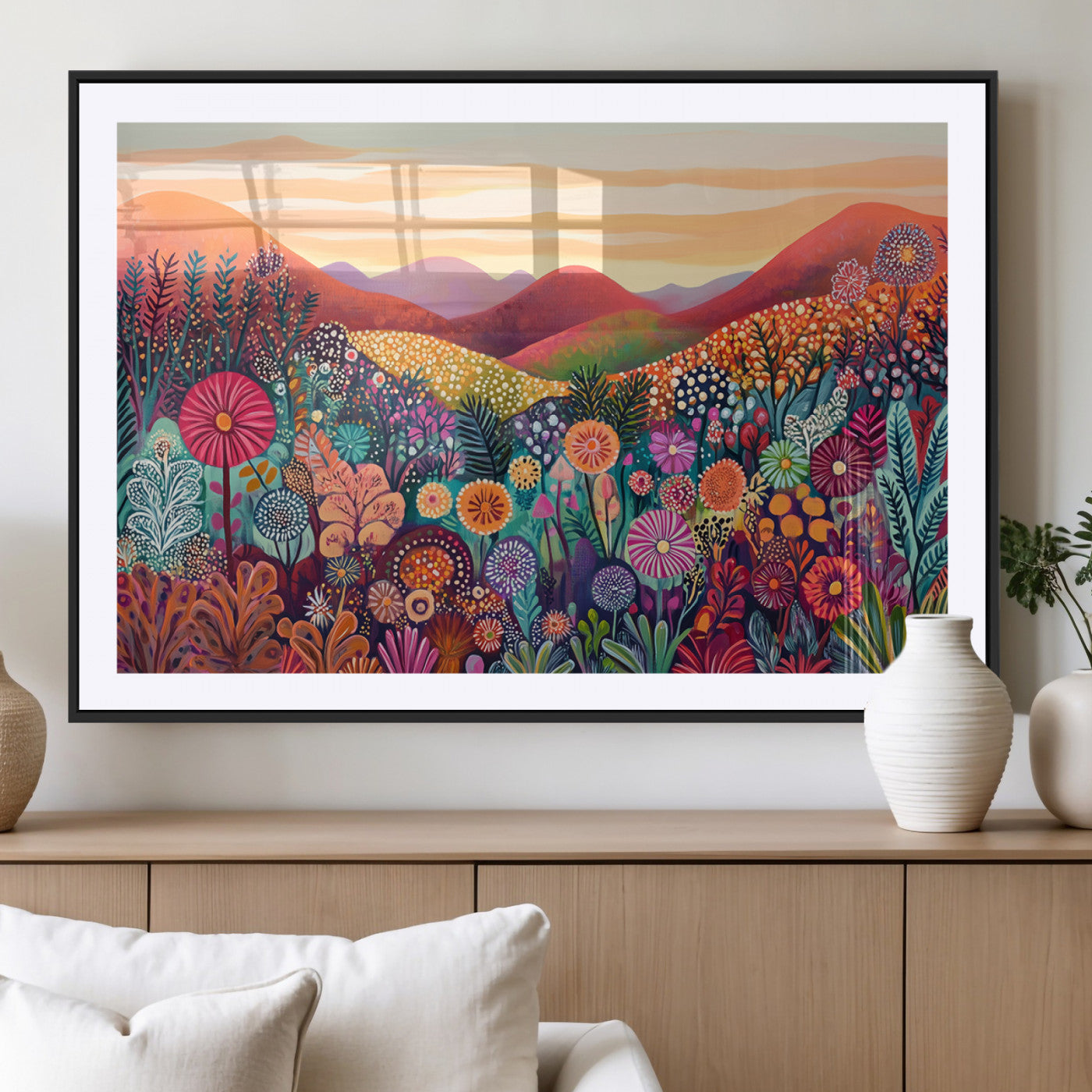 MGC-FP-36x24 - Yayoi Kusama 1986 Wall Art Print – Yayoi Kusama Wabi Sabi Japanese Wall Art Print - Vibrant Abstract
