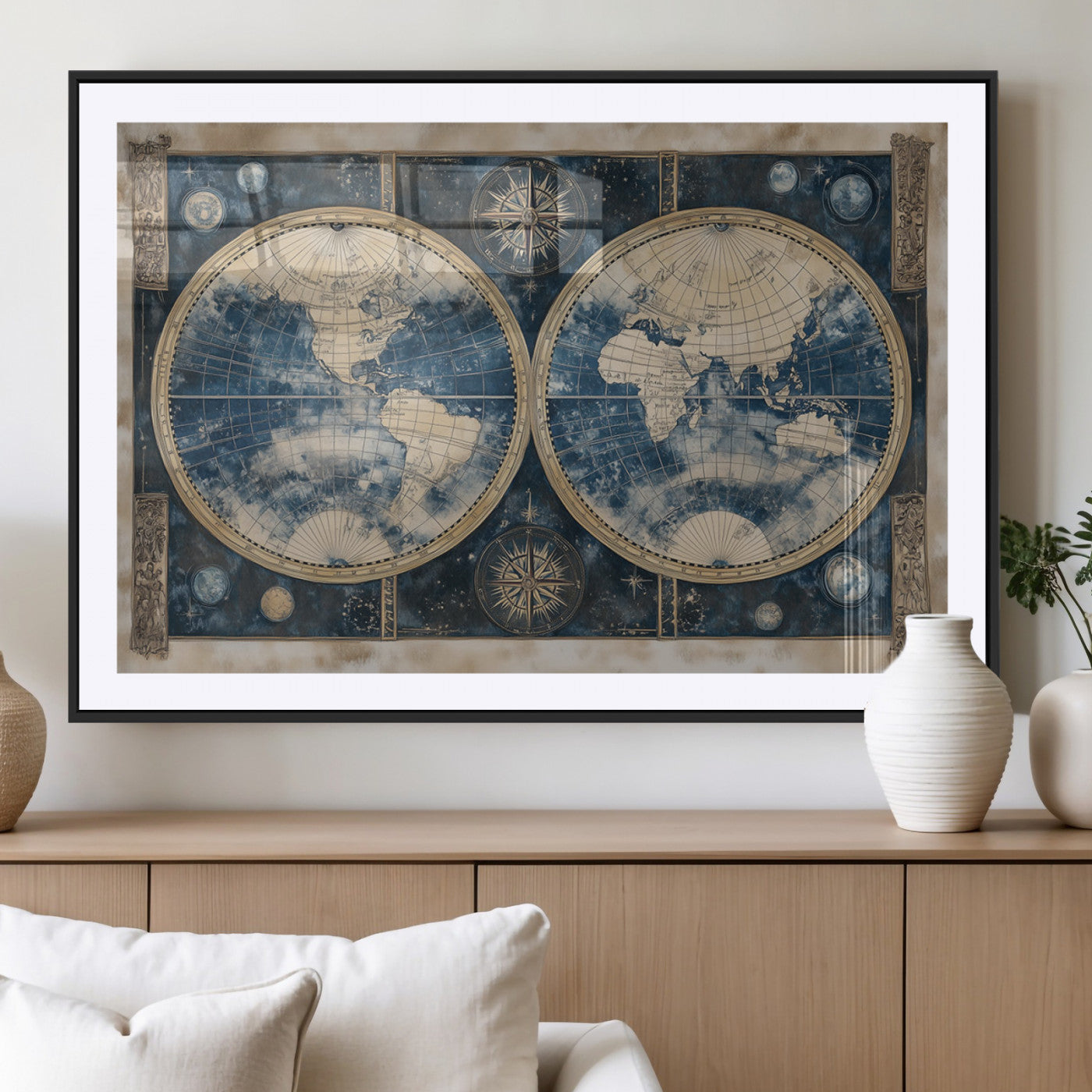 MGC-FP-36x24 - World Map Canvas Print