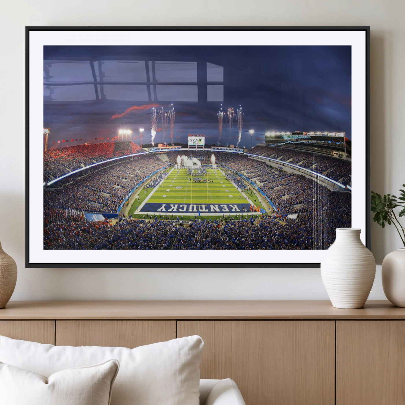 MGC-FP-36x24 - Kroger Field Canvas Wall Art - Kentucky Stadium Wall Art Print - Sunset Football Stadium Wall Decor