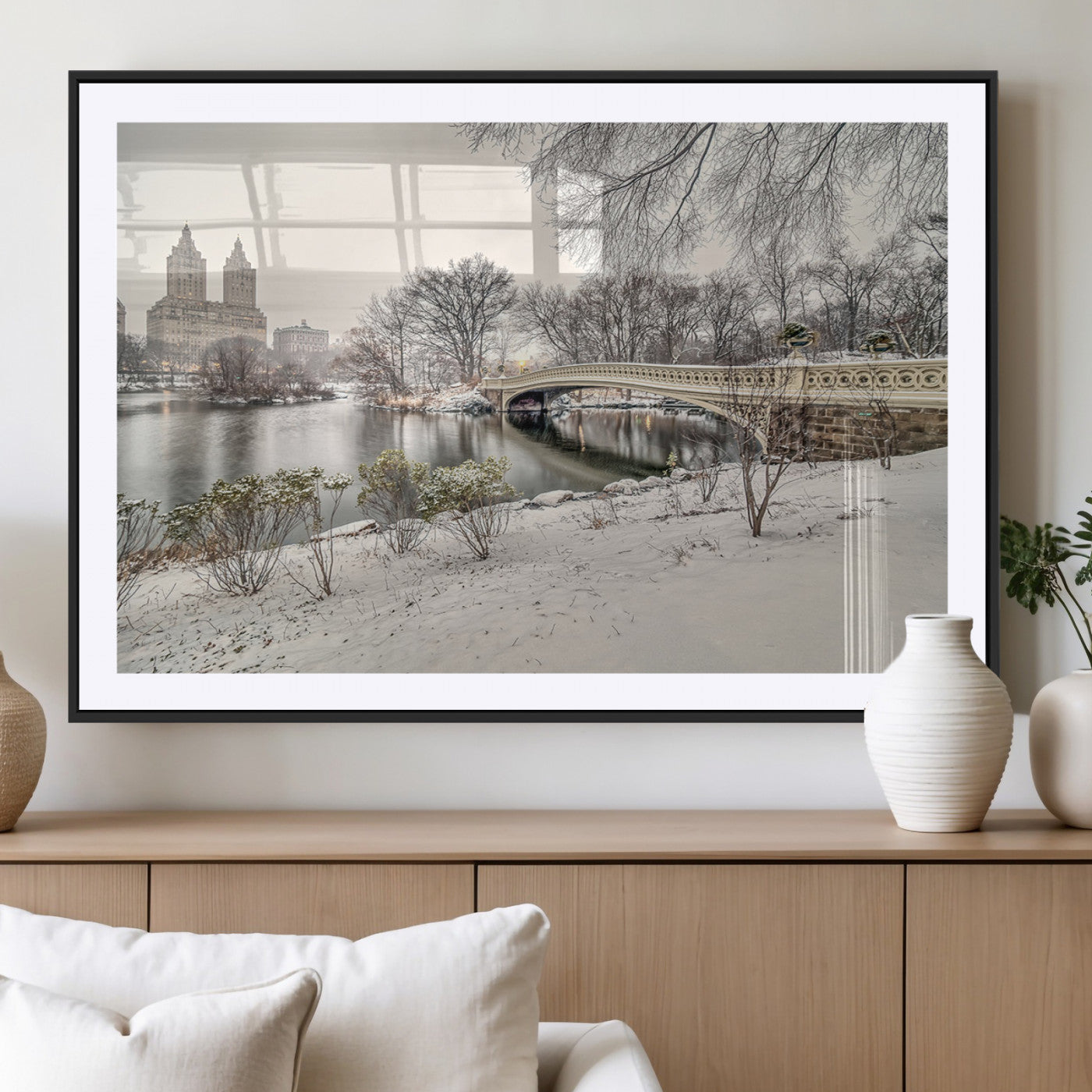 MGC-FP-36x24 - The Bow Bridge in Central Park Canvas, The Bow Bridge Canvas Print