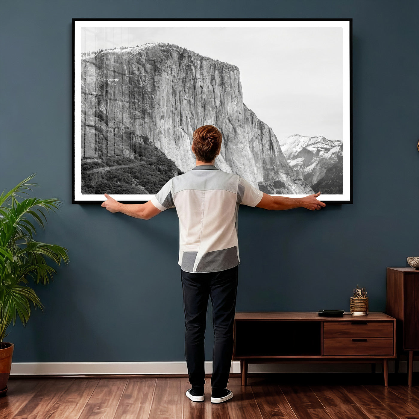 39393420-MGV-CV-36X24 - El Capitan Yosemite Mountain Wall Art – Yosemite Cliff Canvas Print, Rugged Terrain and Timeless Wilderness Decor for Office, Living Room or Cabin
