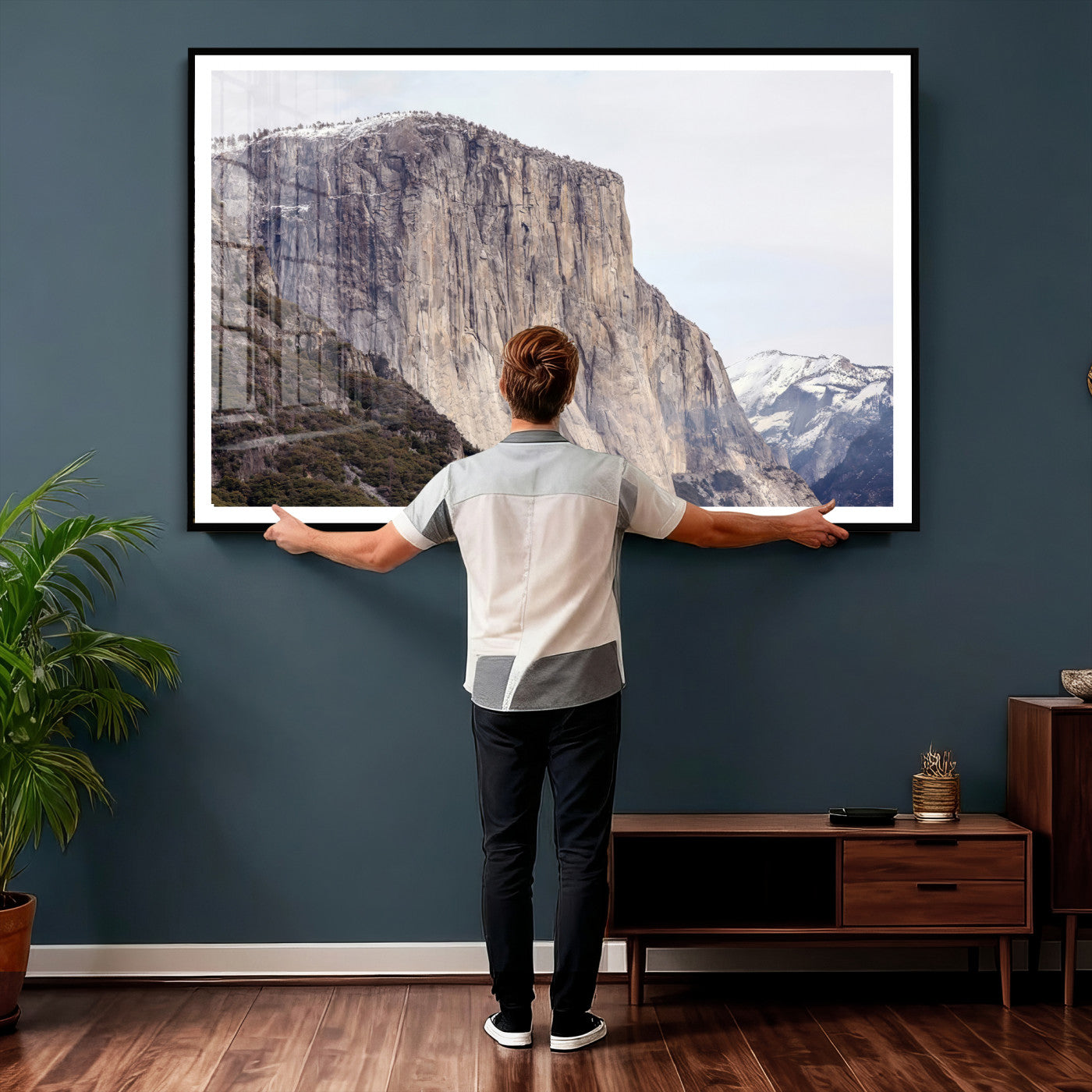 74506434-MGV-CV-36X24 - El Capitan Yosemite Mountain Wall Art – Yosemite Cliff Canvas Print, Rugged Terrain and Timeless Wilderness Decor for Office, Living Room or Cabin