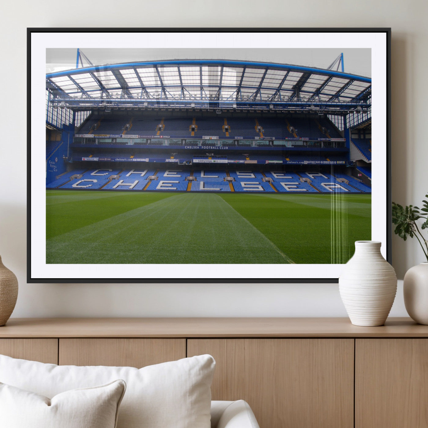 MGC-FP-36x24 - Stamford Bridge Chelsea Football Stadium Canvas Wall Art Print – Immersive Stadium Experience for