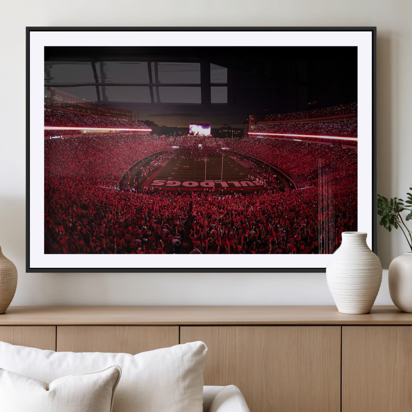 Dooley Stadium Wall Art Print, Sports Arena Canvas Wall Art, Dooley Field at Sanford Stadium Canvas Print, Modern Athletic Field Art Printing