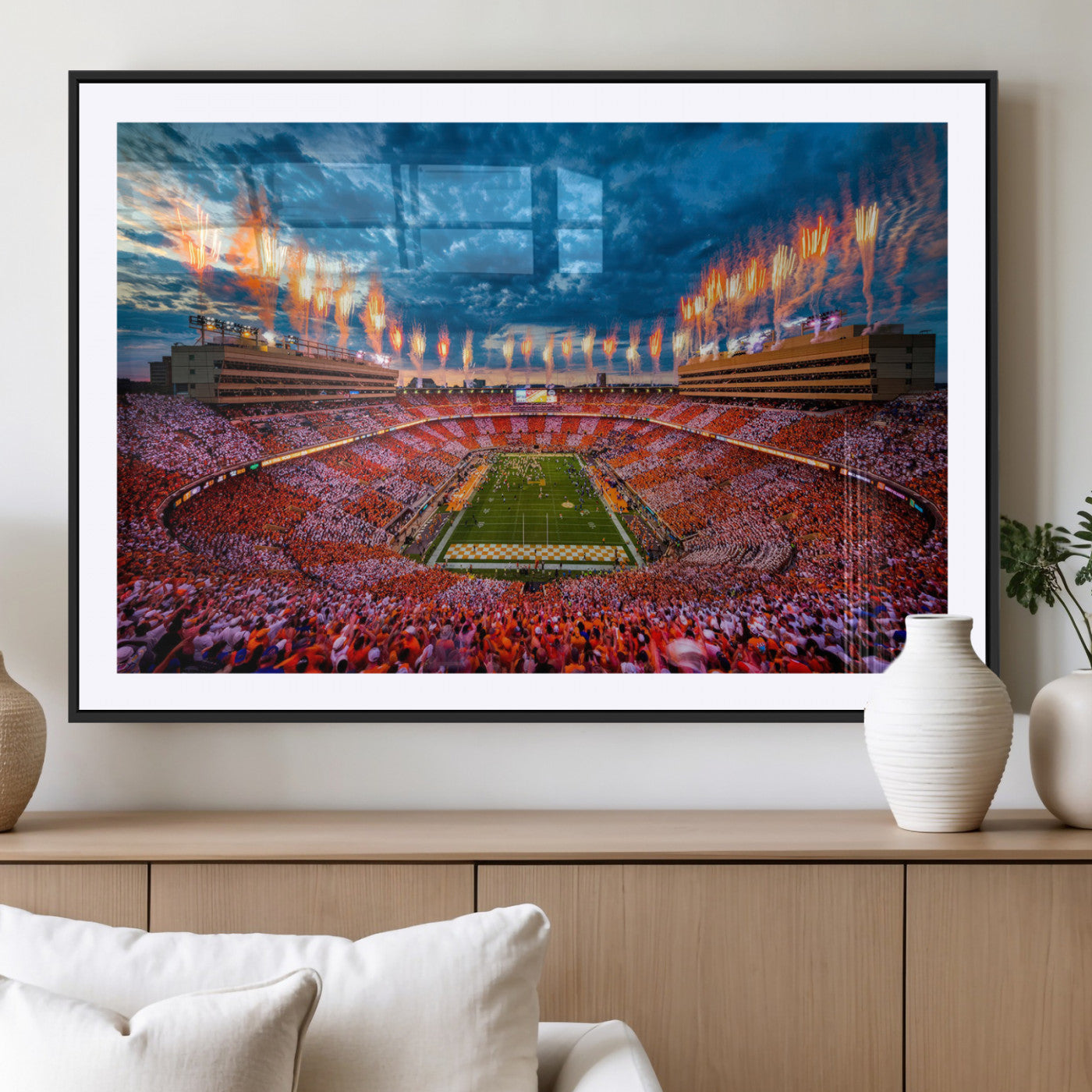 MGC-FP-36x24 - Tennessee Neyland Stadium Wall Art Print, Sports Arena Canvas Wall Art, Panoramic Stadium Canvas