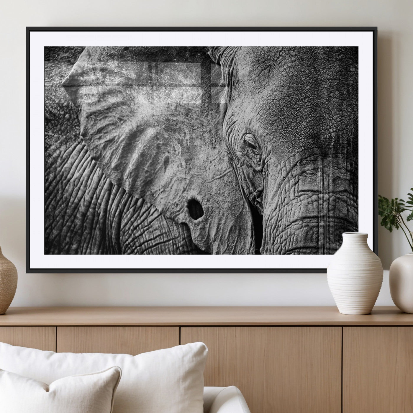 MGC-FP-36x24 - Wild Old Elephant Wall Art Canvas Print