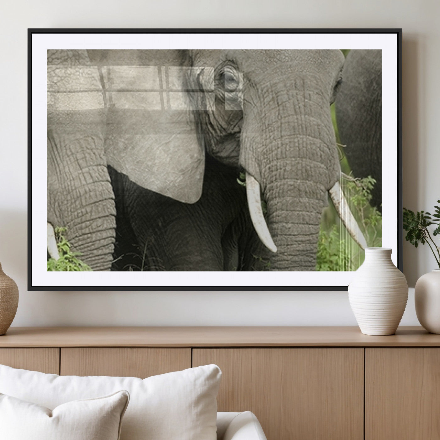 MGC-FP-36x24 - Wild Elephant Wall Art Canvas Print