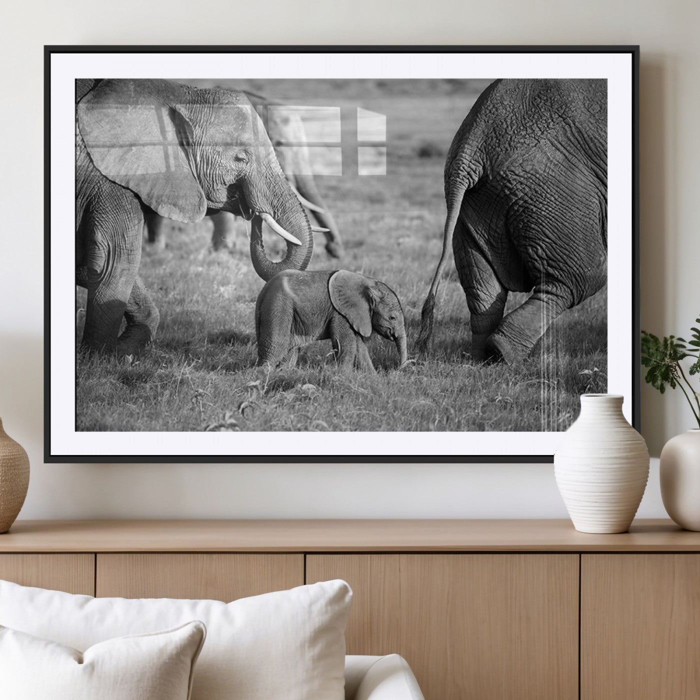 MGC-FP-36x24 - Wild Elephant Wall Art Canvas Print