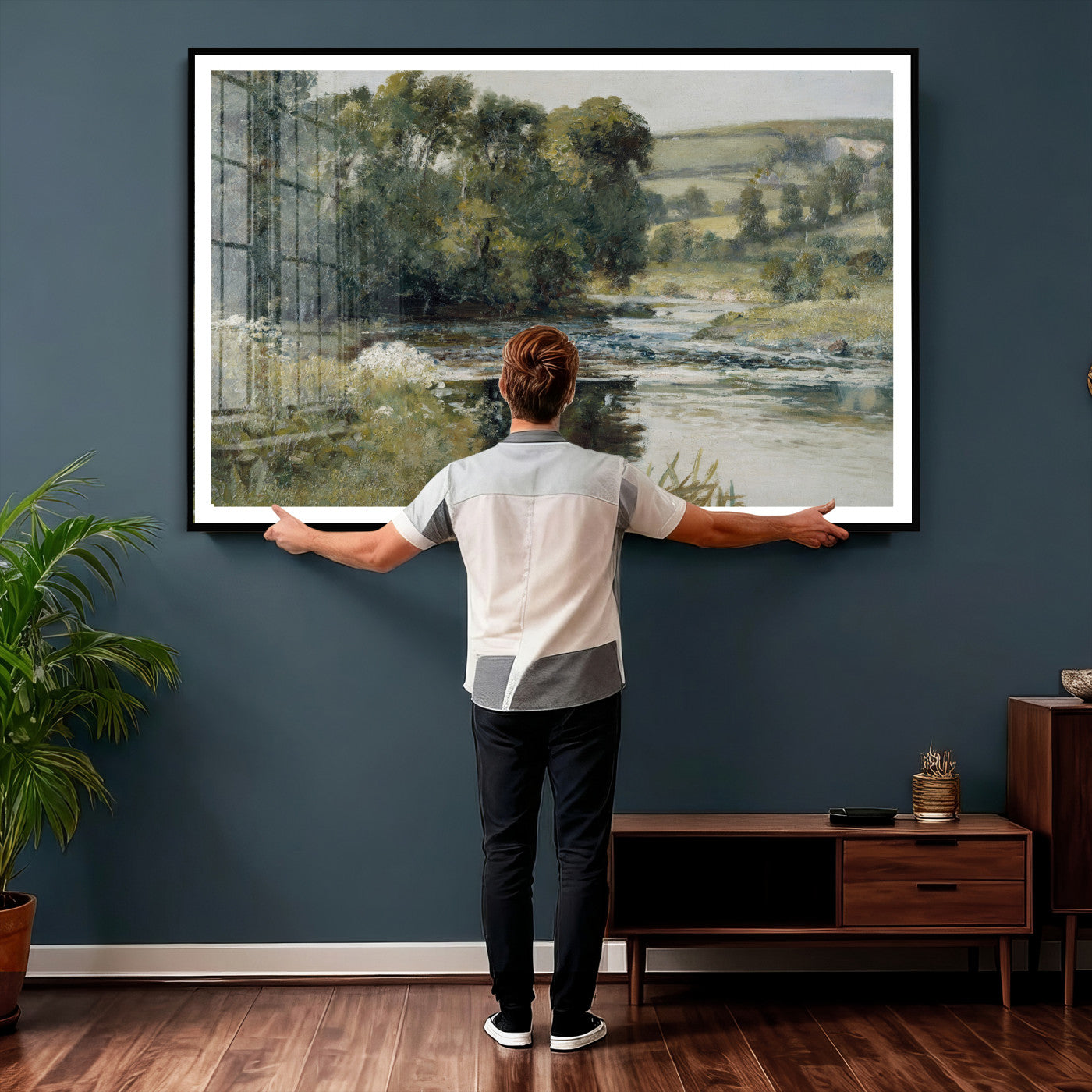 63256010-MGV-CV-36X24 - Edward Mitchell Bannister Streamside Wall Art Canvas Print