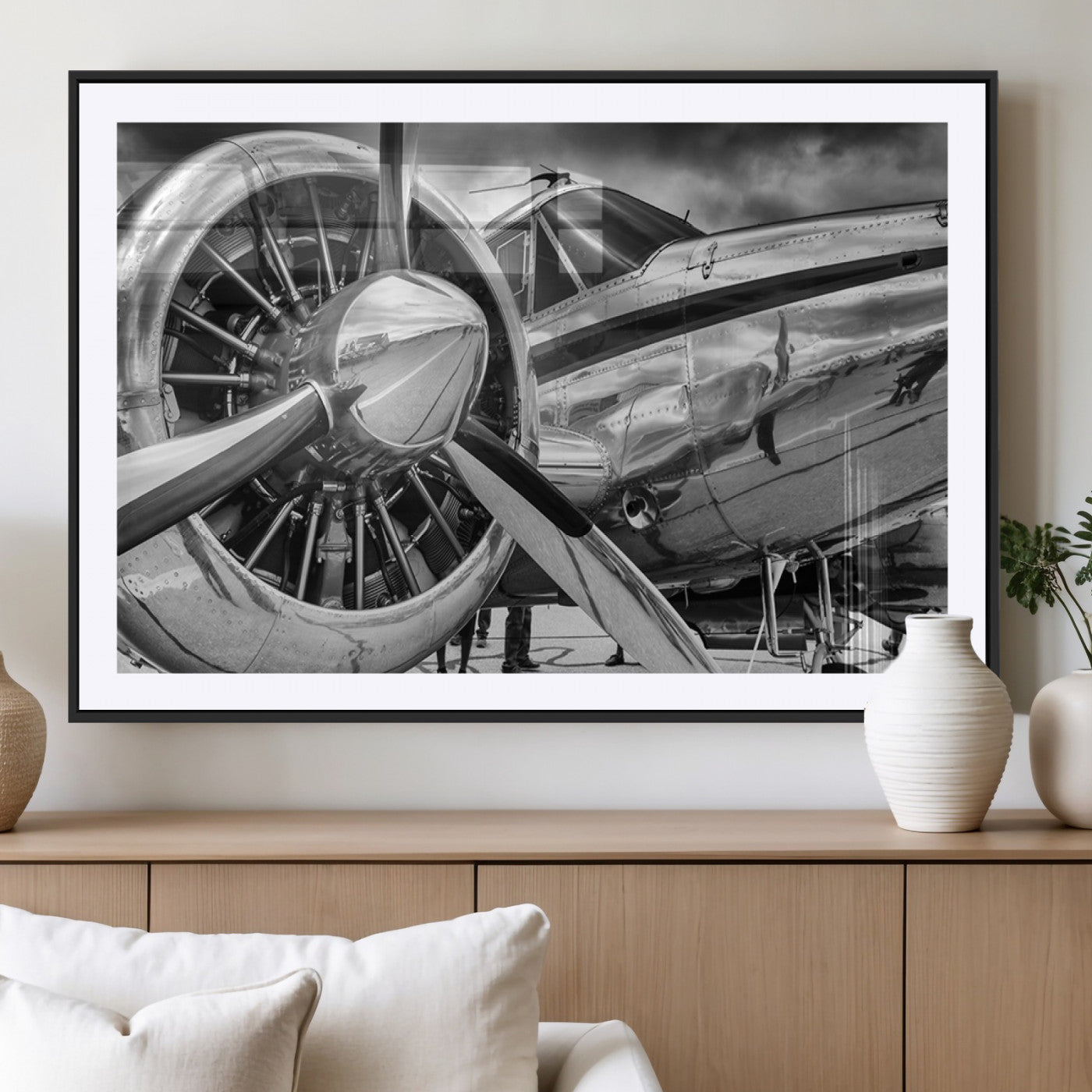 MGC-FP-36x24 - Vintage Antique Airplane Wall Art Canvas Print