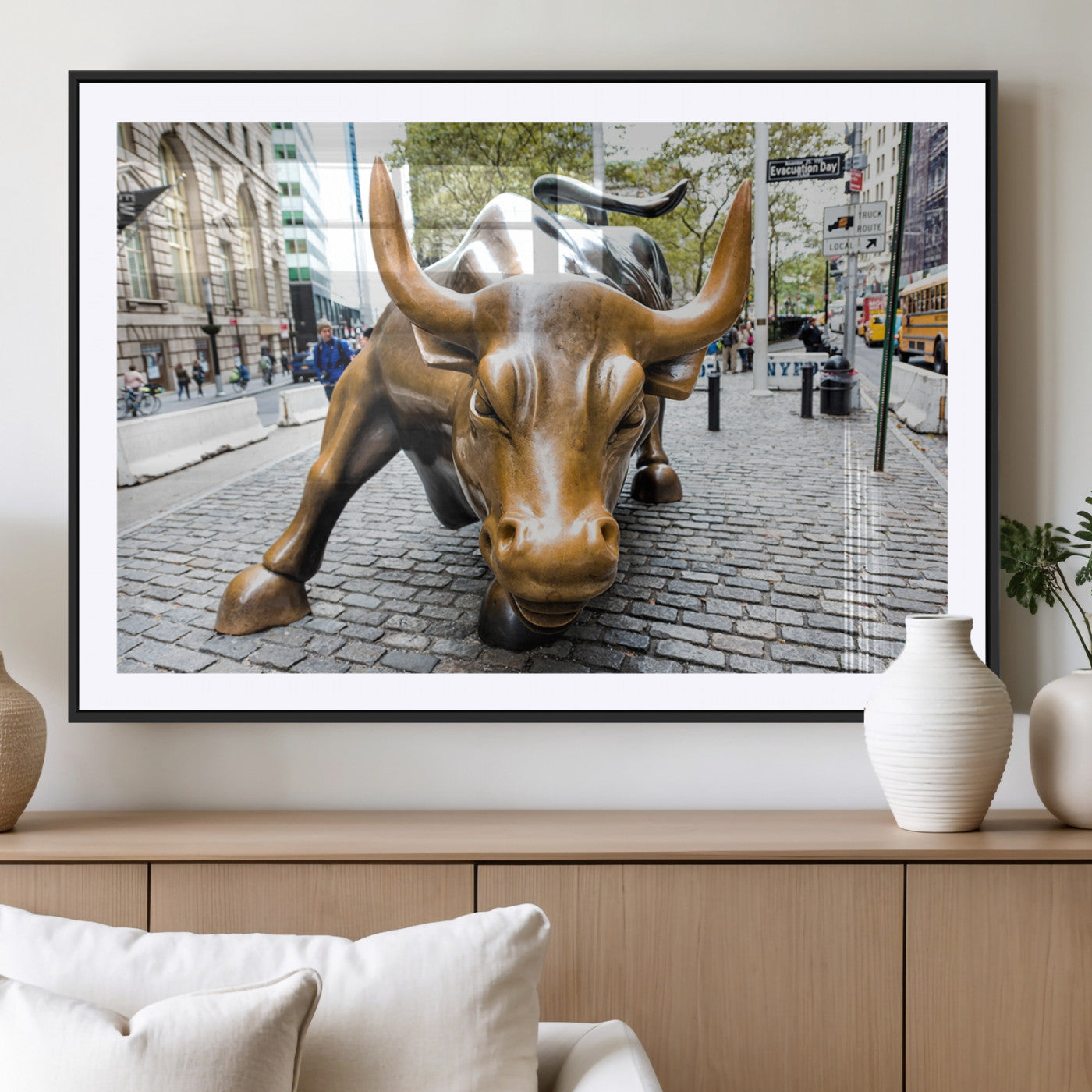 MGC-FP-36x24 - Charging Bull Wall Art Canvas Print