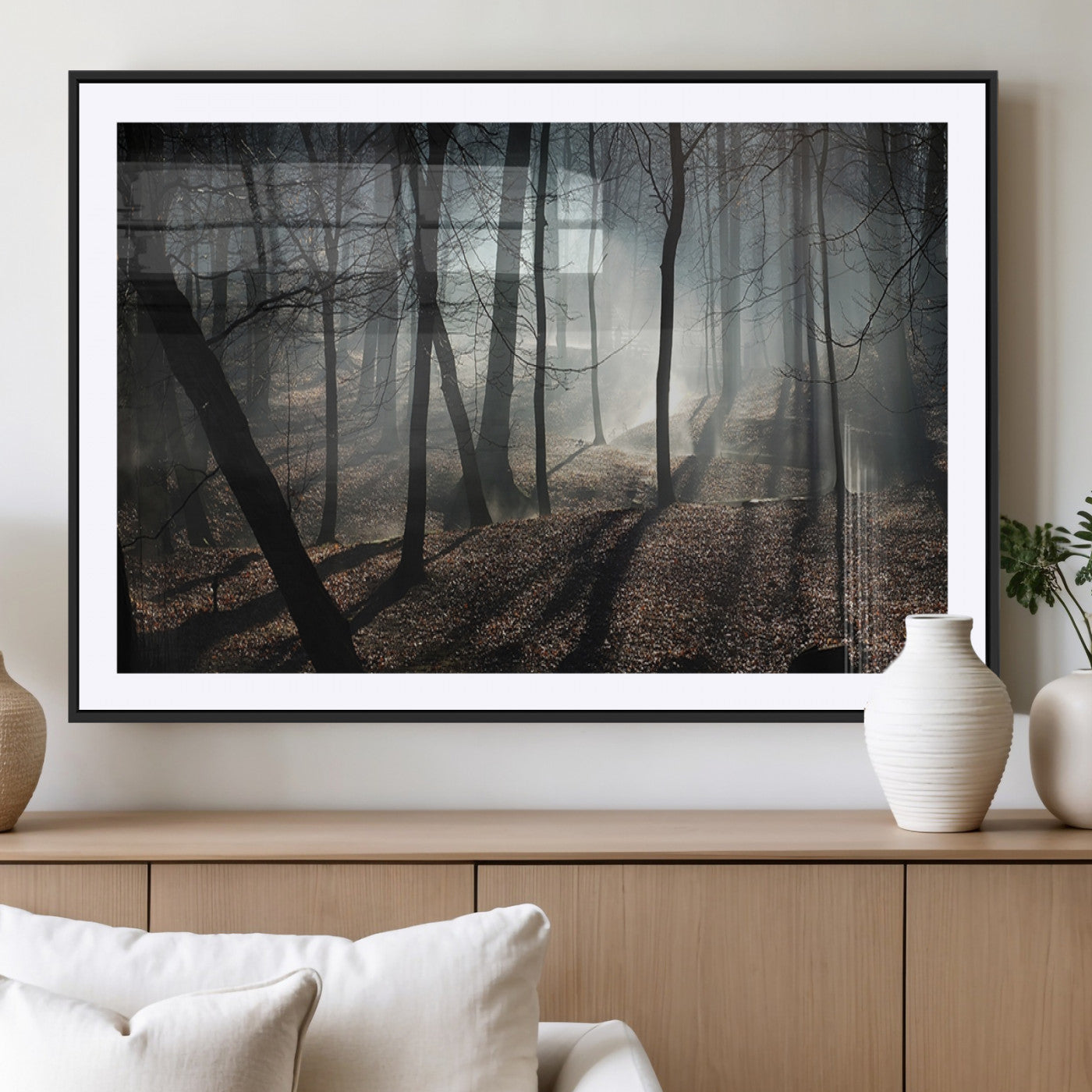 MGC-FP-36x24 - Dark Family and Tree Wall Art Canvas Print