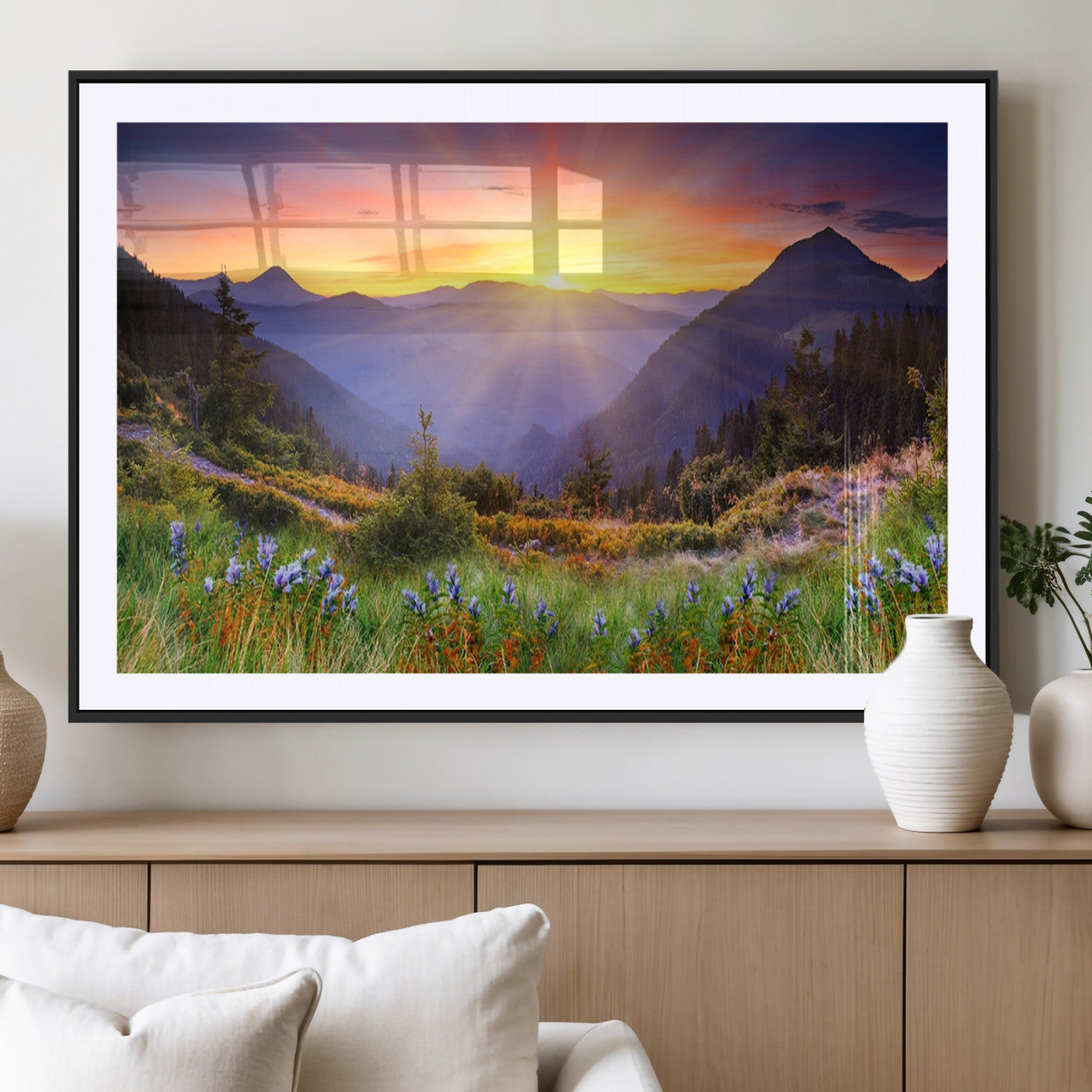 MGC-FP-36x24 - Mountain and Spring Wall Art Canvas Print