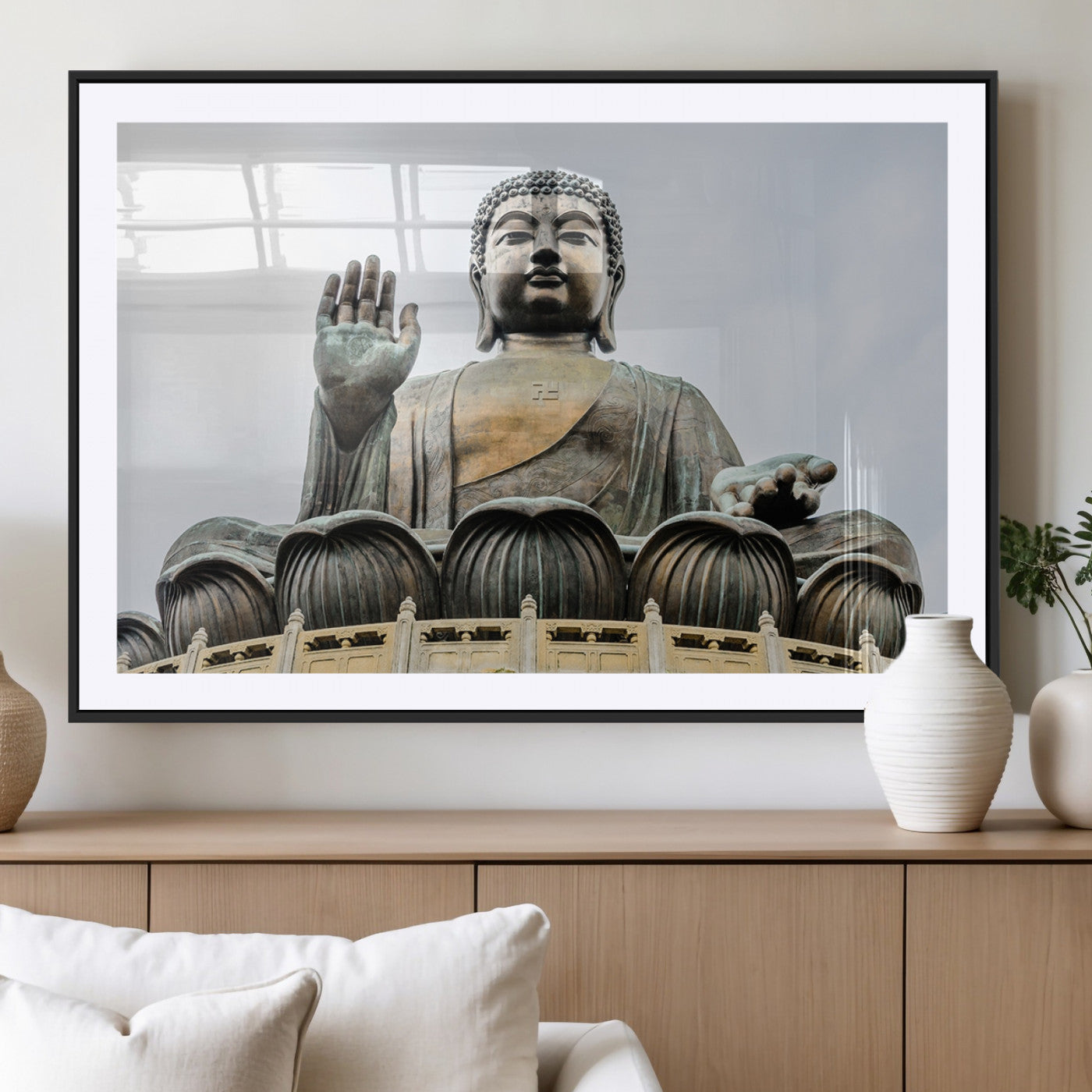 MGC-FP-36x24 - Buddha Statue Wall Art Canvas Print