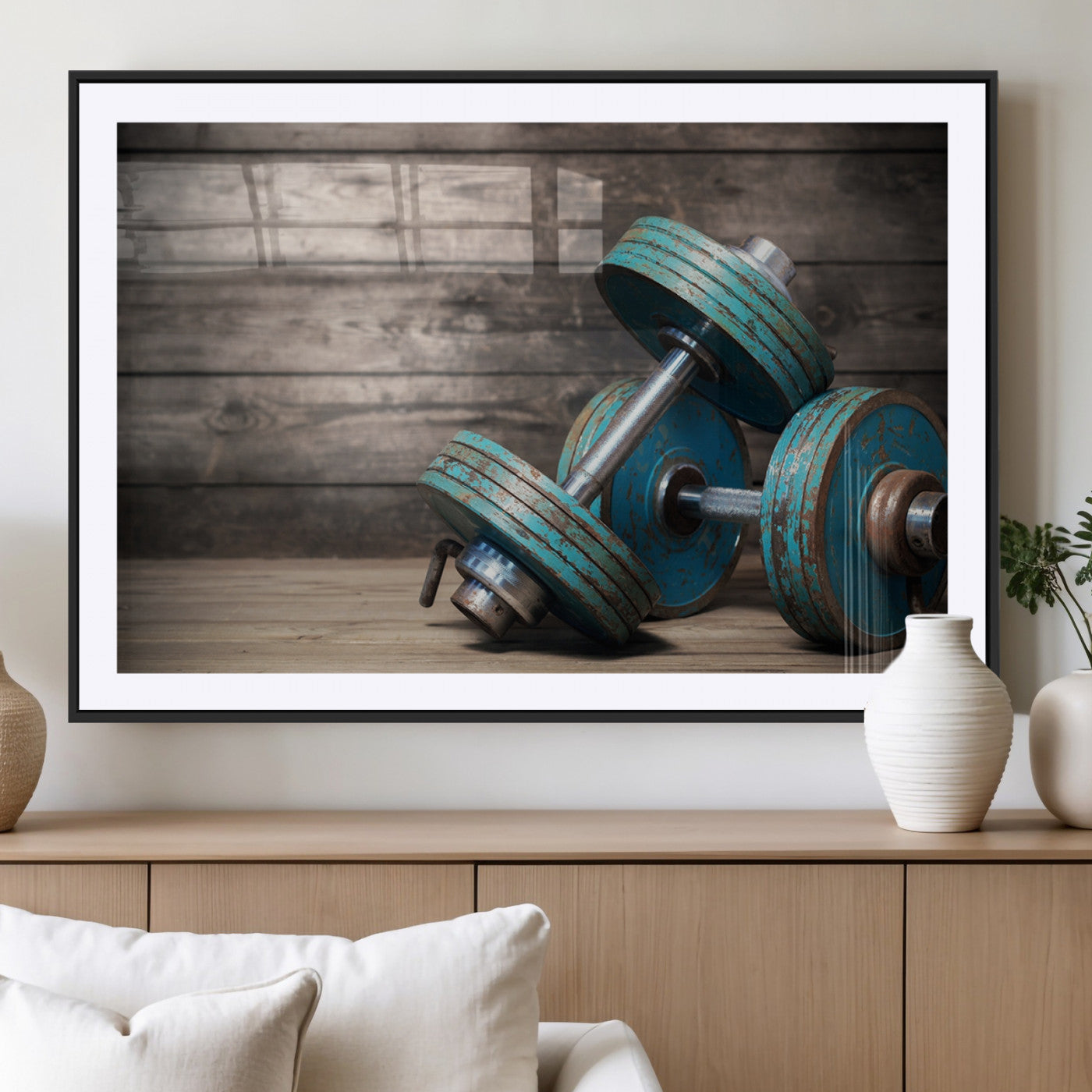 MGC-FP-36x24 - Dambell and Sport Wall Art Canvas Print