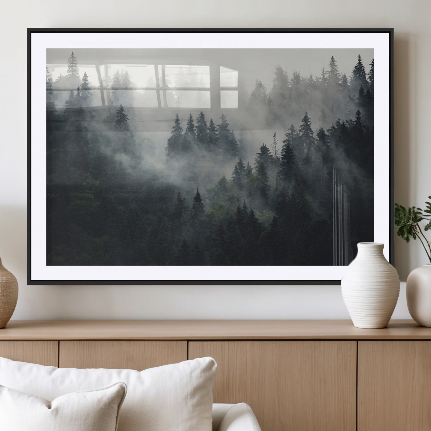 MGC-FP-36x24 - Nature Wall Decor - Serene Triptych Nature Print – Woodland Landscape Decor for Living Room or
