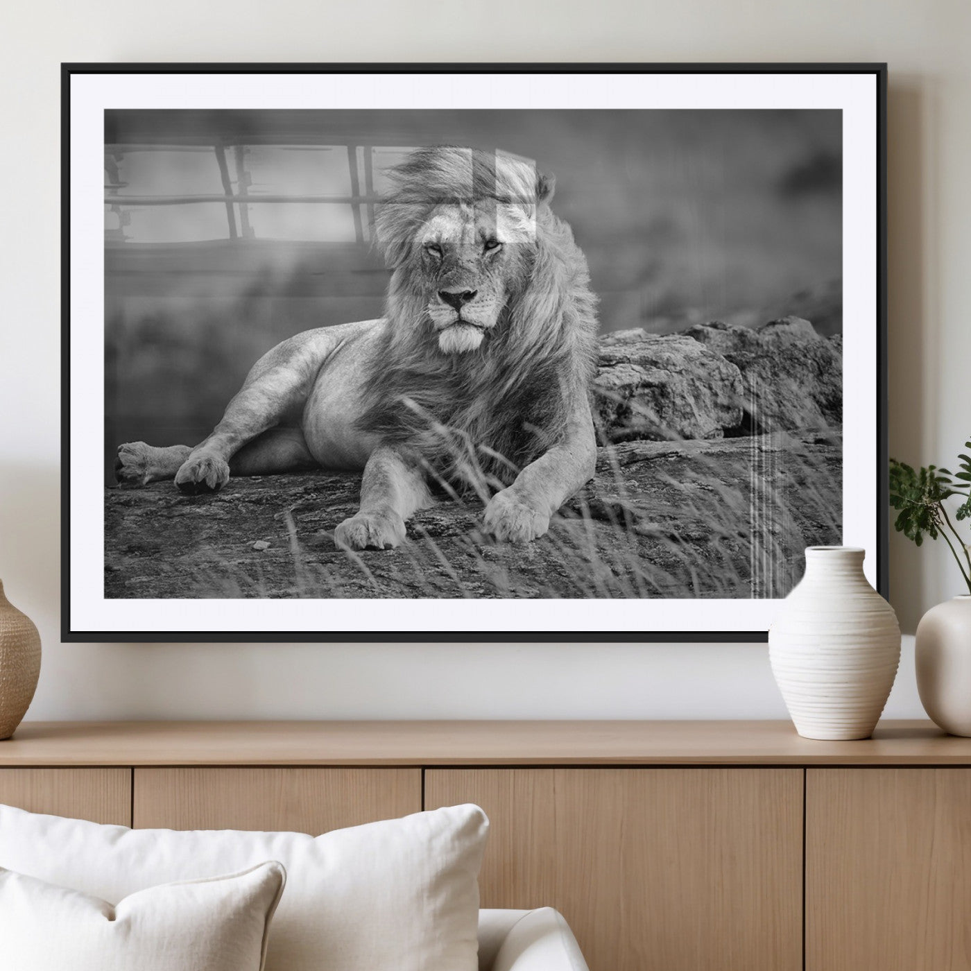 MGC-FP-36x24 - King of Forest Lion Wall Art Canvas Print
