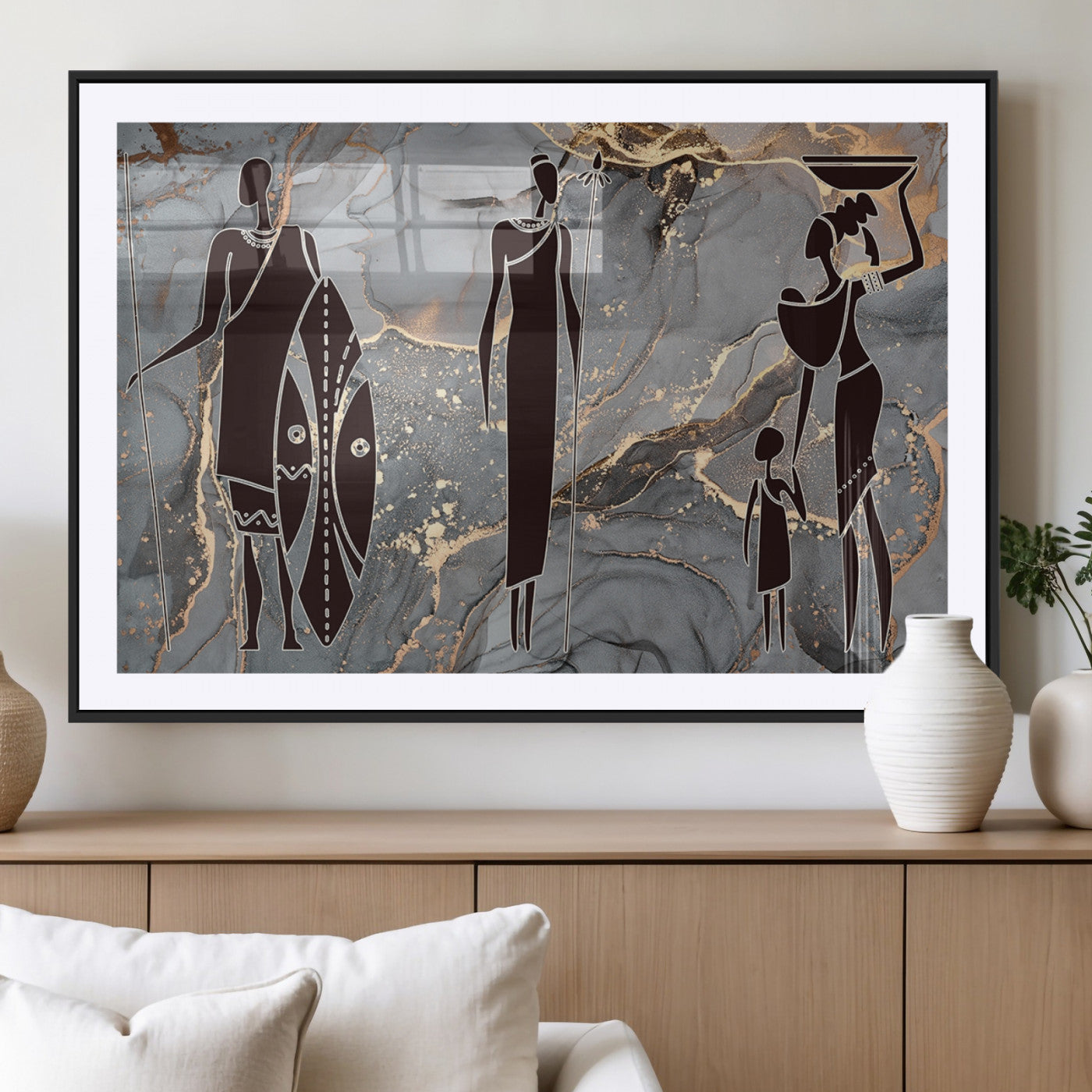 MGC-FP-36x24 - African American Wall Art African Women Painting Canvas Print