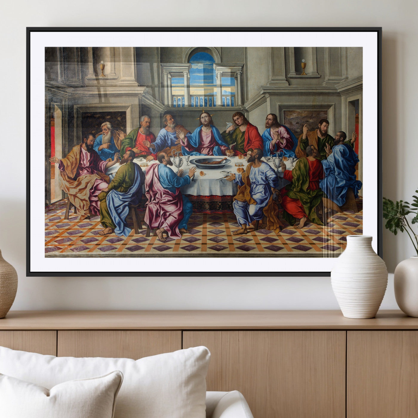 MGC-FP-36x24 - The Last Supper Multi Panel Canvas Wall Art