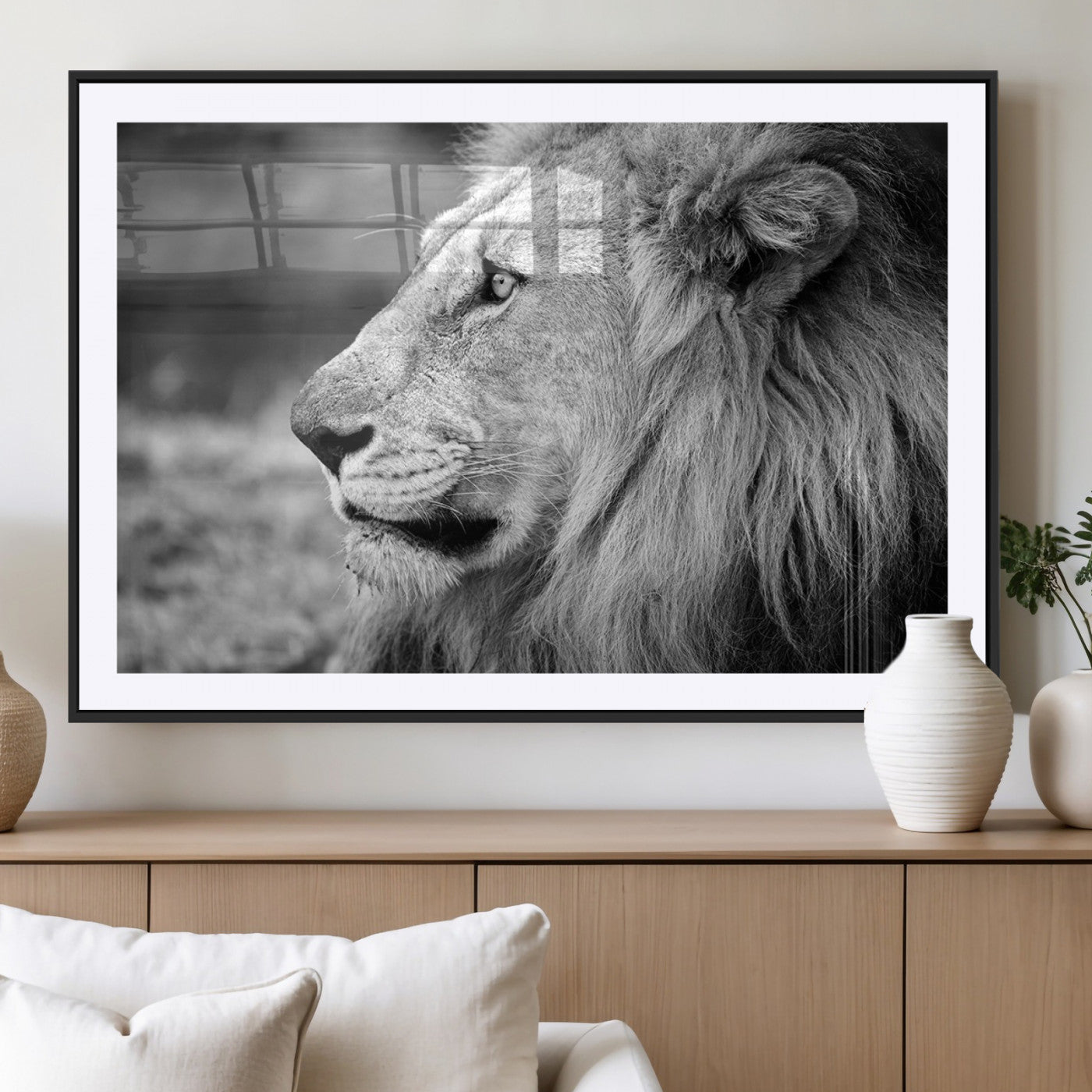 MGC-FP-36x24 - African Lion Wall Art Canvas Print