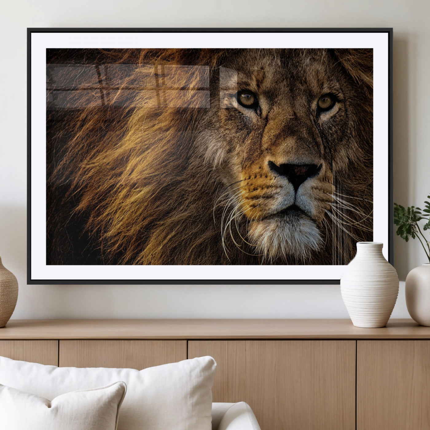 MGC-FP-36x24 - Mighty Lion Wall Art Animal Canvas Print