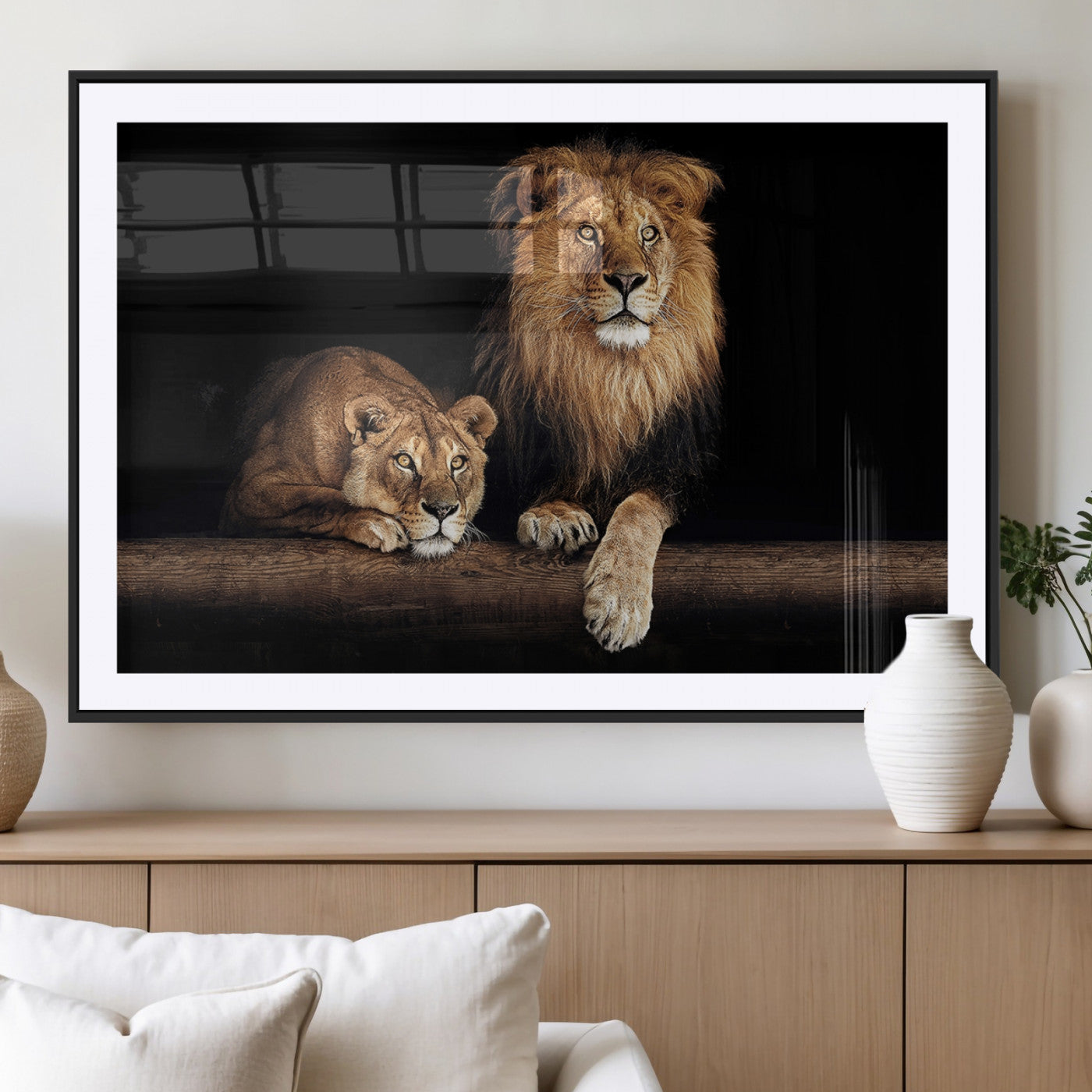 MGC-FP-36x24 - Lion Canvas Wall Art Animal Print
