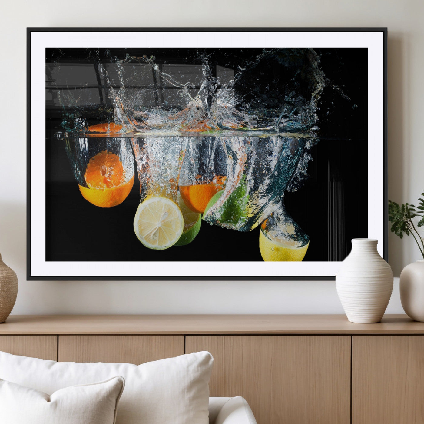 MGC-FP-36x24 - Kitchen Wall Art, Kitchen Fruits Art Canvas Print