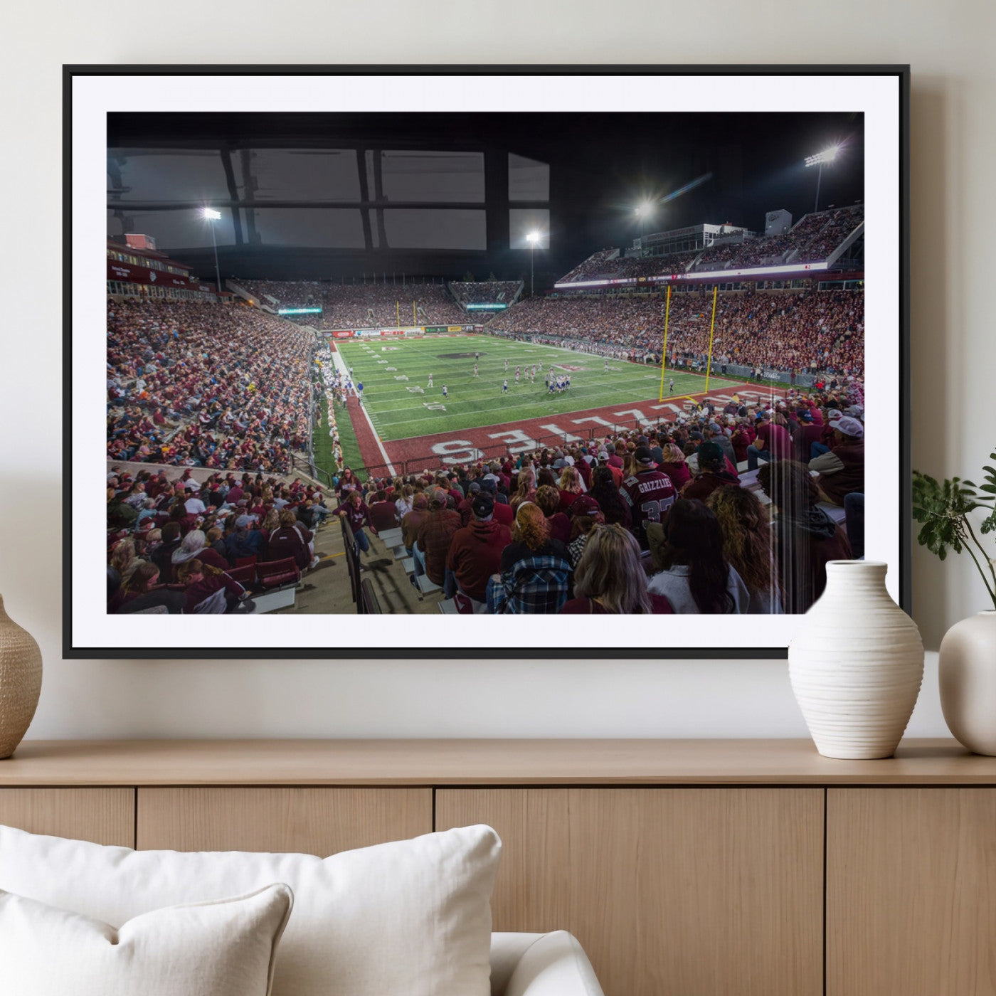 MGC-FP-36x24 - American Football Wall Art Canvas Print, Stadium Sport Wall Art Print