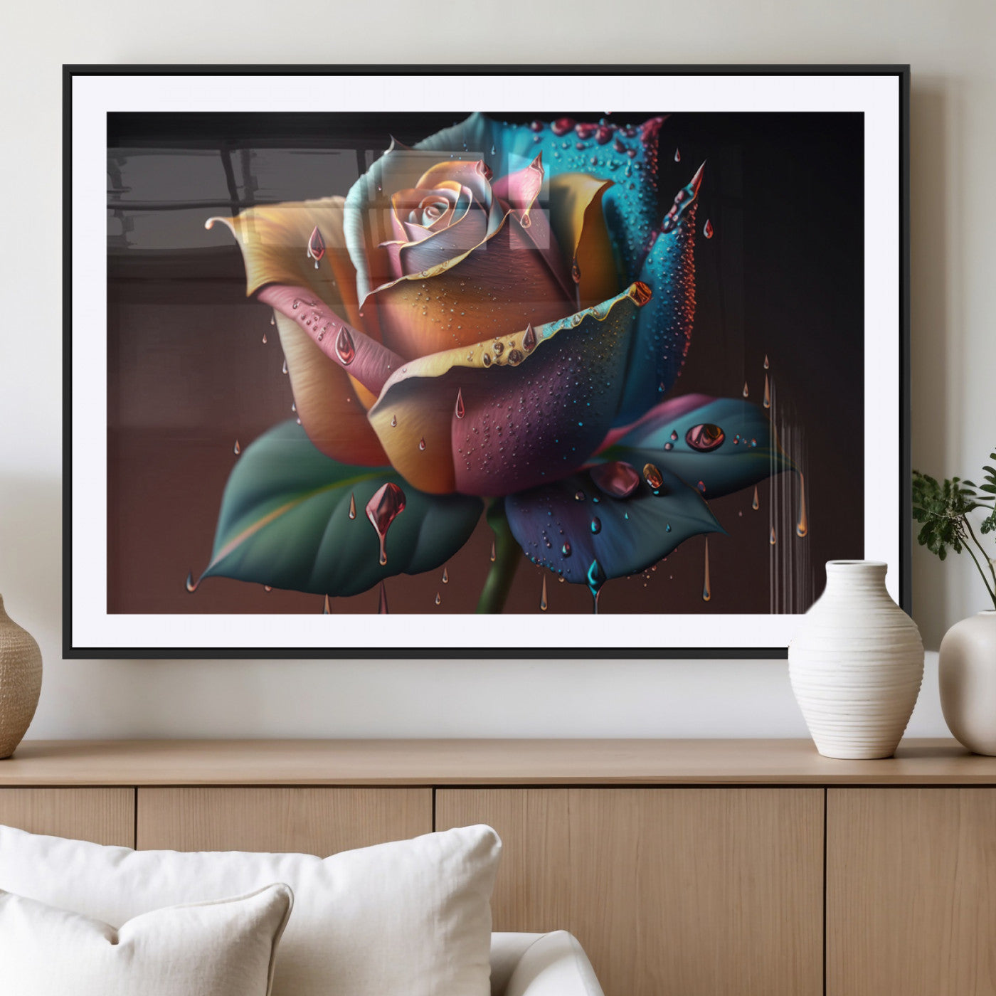 MGC-FP-36x24 - Abstract Rose Wall Art Canvas Print
