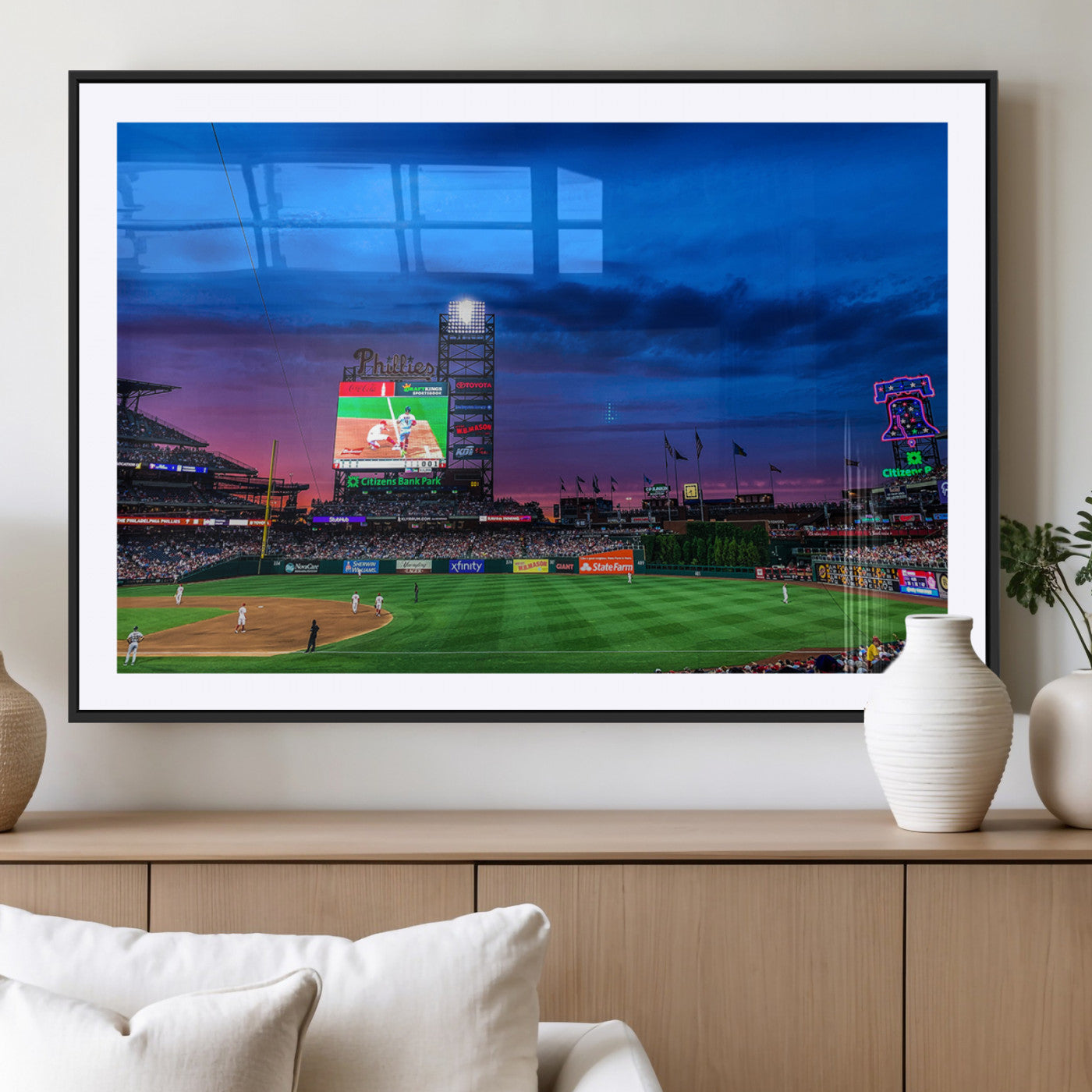 MGC-FP-36x24 - Philadelphia Phillies Baseball Team Print - Philadelphia Citizens Bank Park Stadium Canvas Wall Art