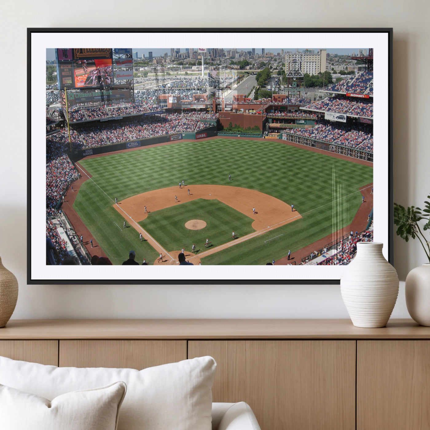 MGC-FP-36x24 - Philadelphia Phillies Baseball Team Print - Philadelphia Citizens Bank Park Stadium Wall Art Canvas