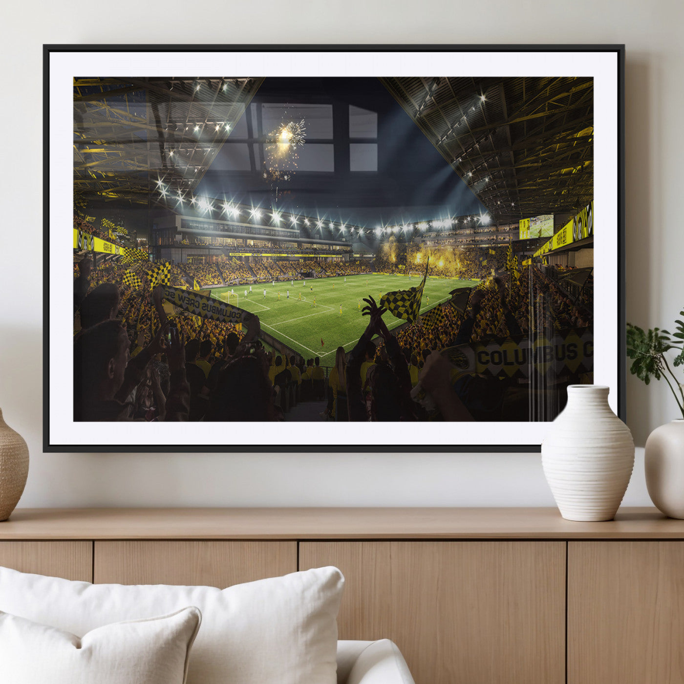MGC-FP-36x24 - Columbus Crew Soccer Team Print - Columbus Crew Stadium Wall Art Canvas Print