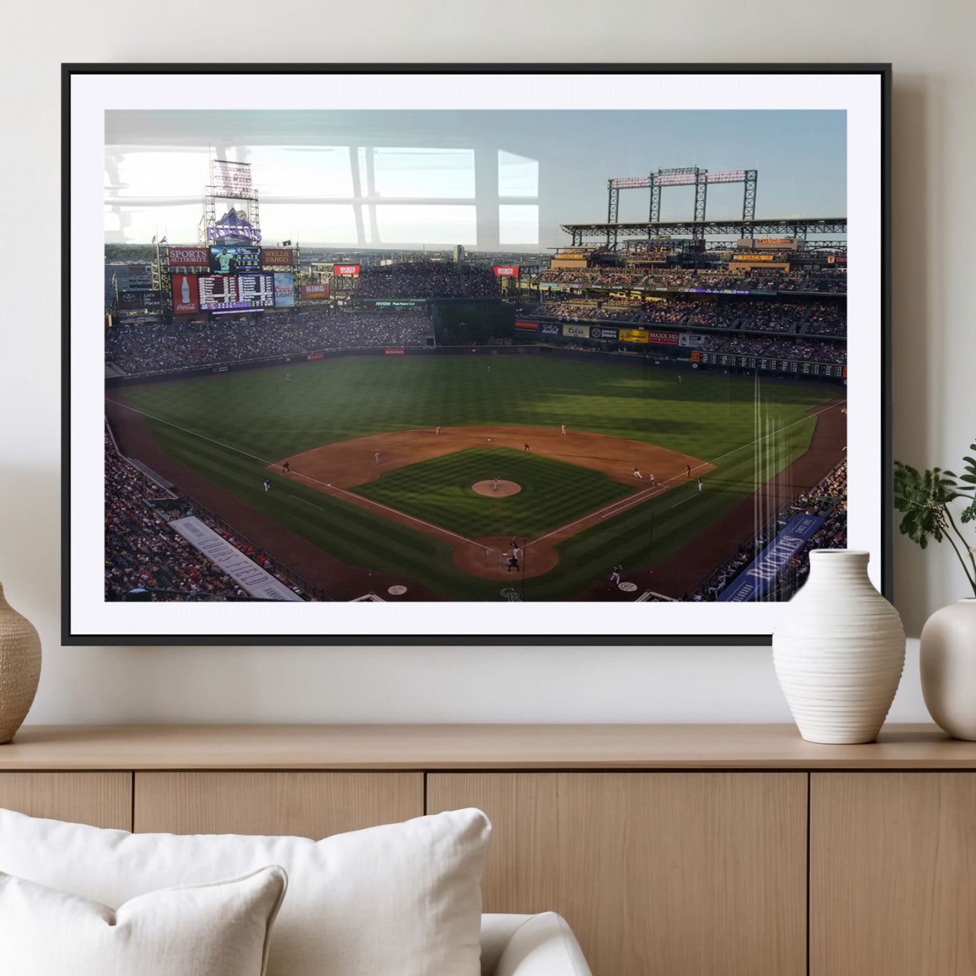 MGC-FP-36x24 - Colorado Rockies Coors Field Wall Art Canvas Print - MLB Baseball Stadium