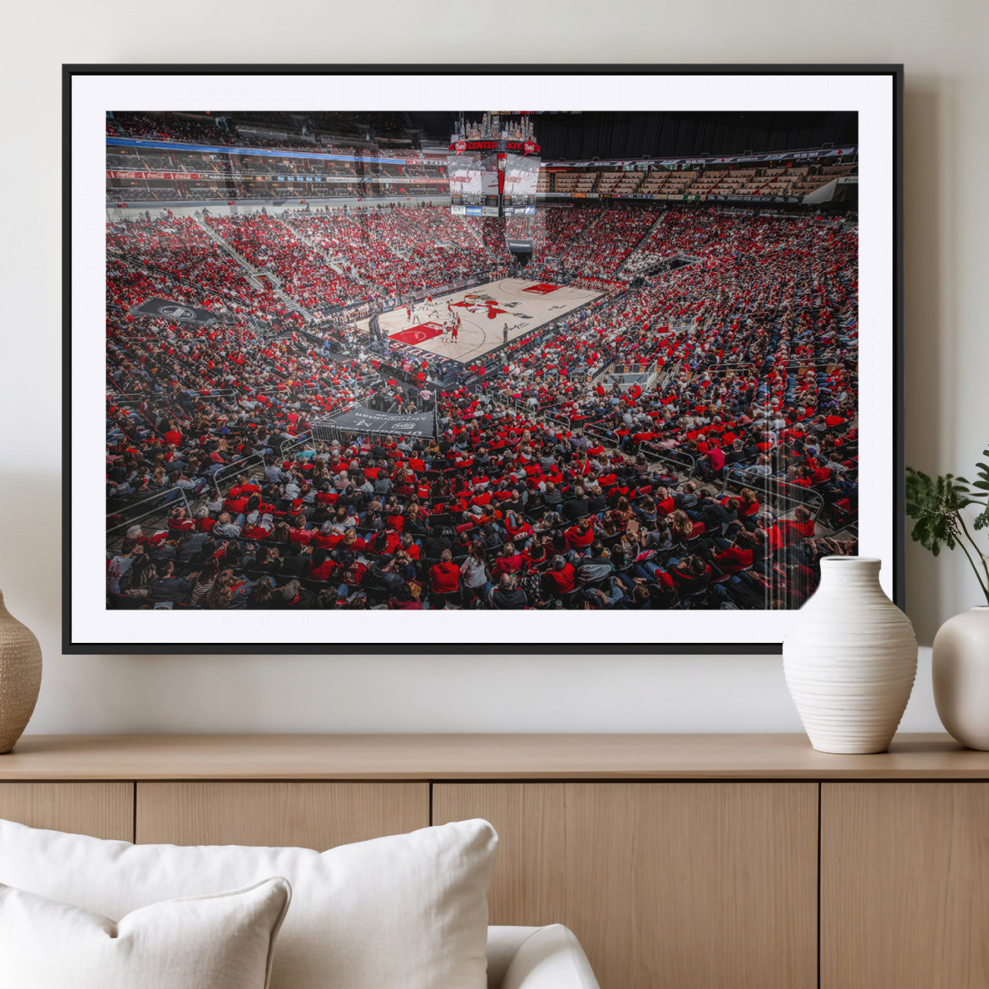 -Louisville Cardinals Basketball Print Canvas - Louisville KFC Yum Center Arena Wall Art Canvas Print