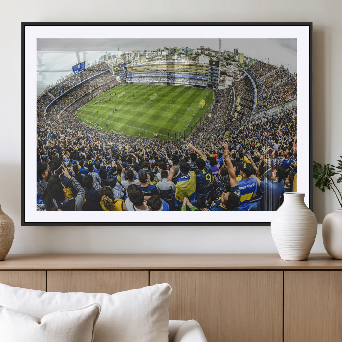 MGC-FP-36x24 - Boca Juniors Soccer Team Print Wall Art - Buenos Aires Bombonera Stadium Canvas Print