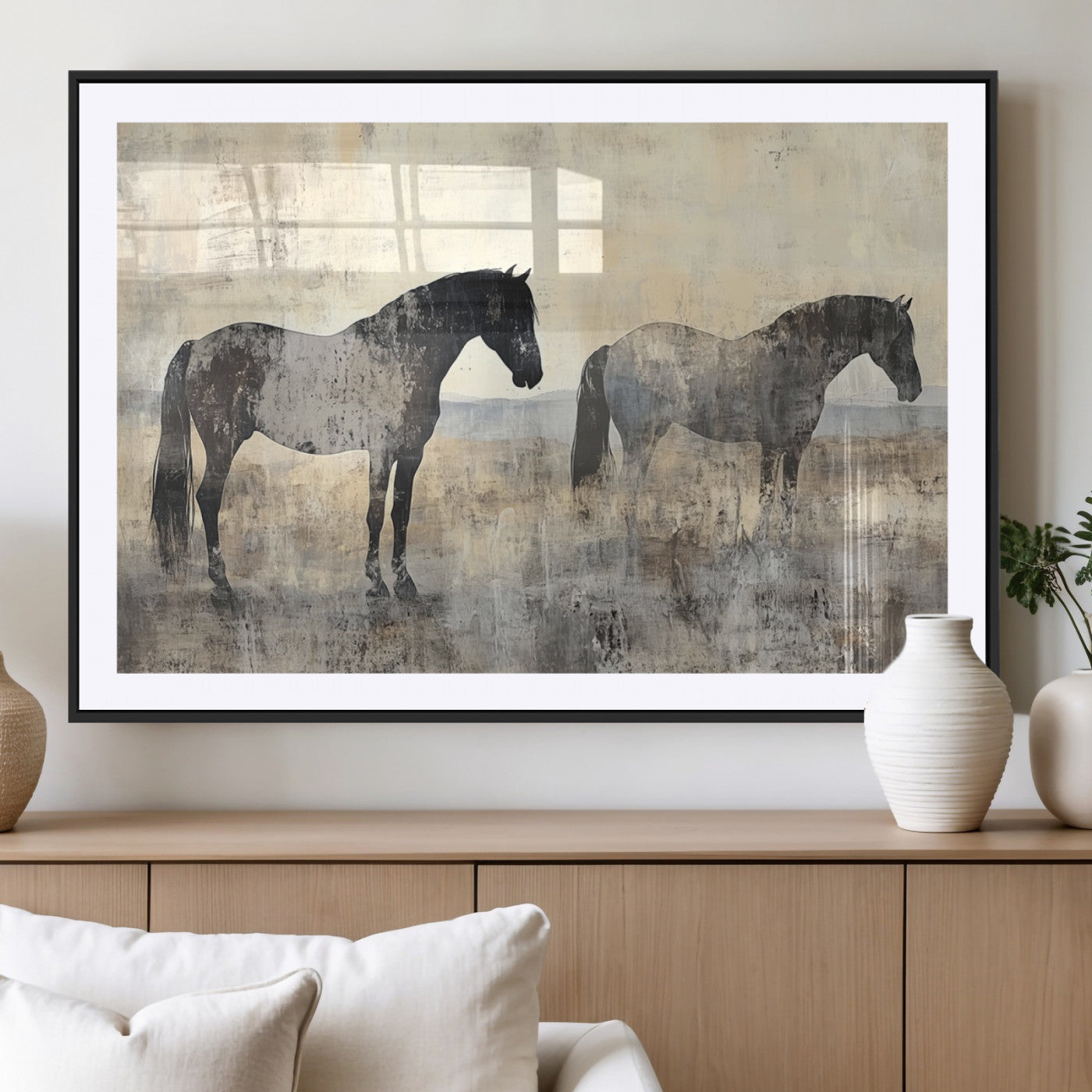 MGC-FP-36x24 - Vintage Horses Wall Art Canvas Print