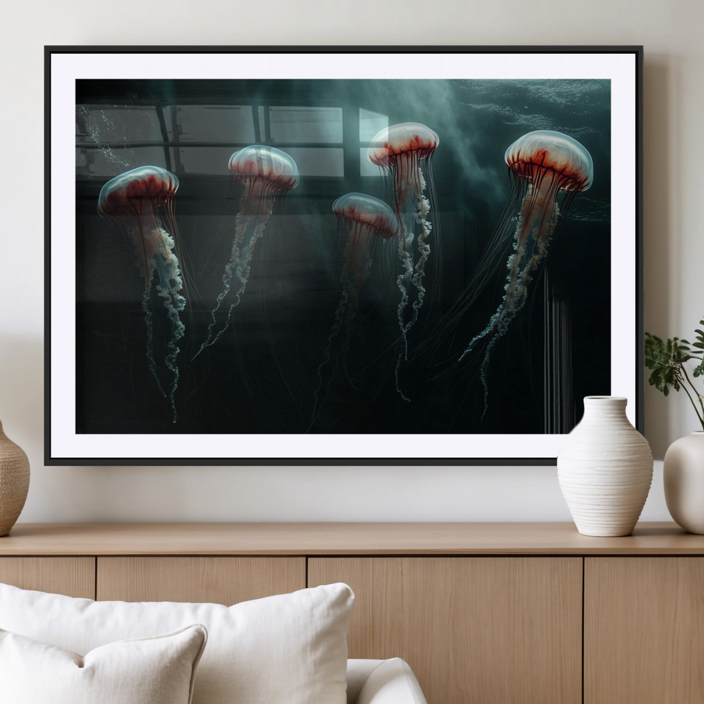 MGC-FP-36x24 - Abstract Jellyfish Wall Art Canvas Print